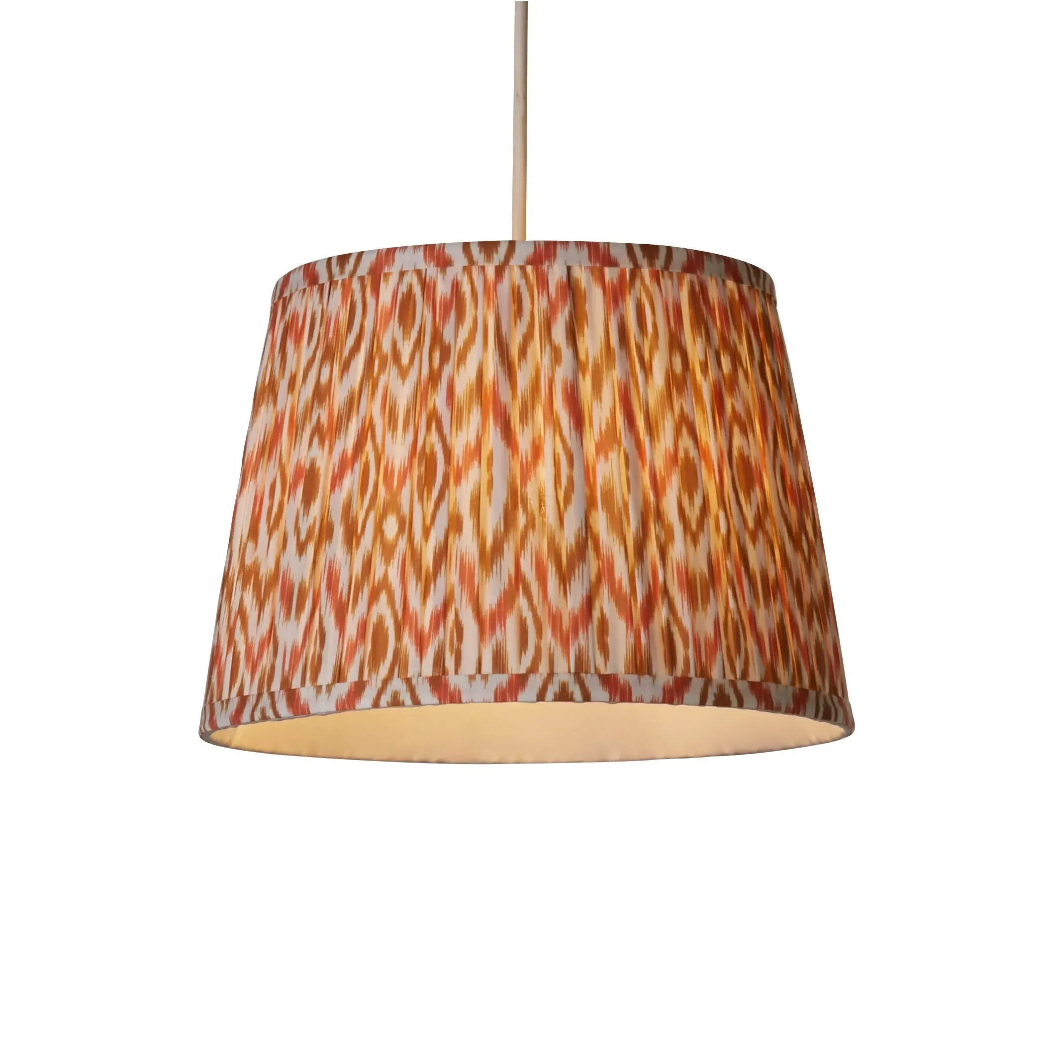 30cm Pleated Lampshade - Multi-Coloured, Fabric