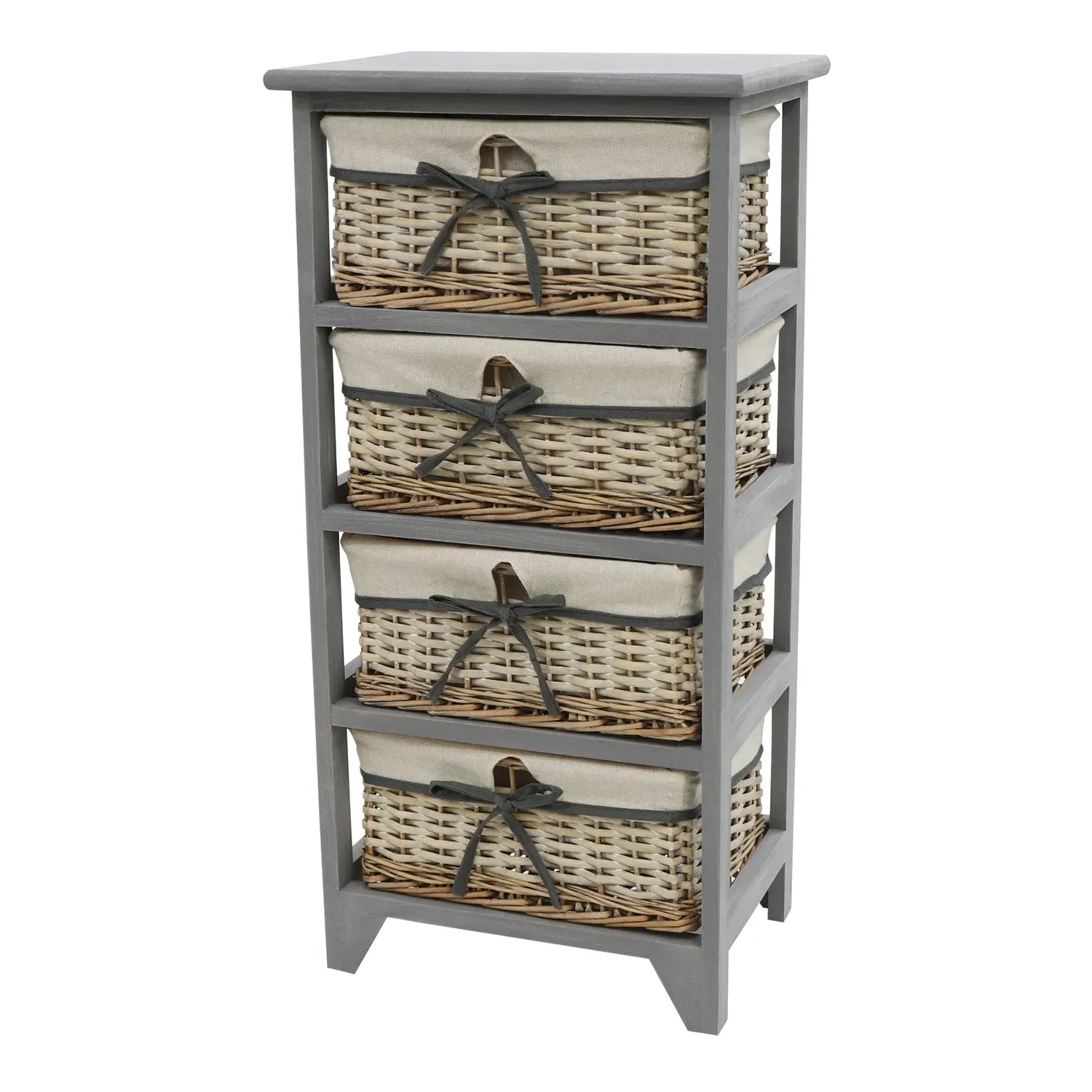 4-Drawer Tall Storage Unit - Grey, Willow
