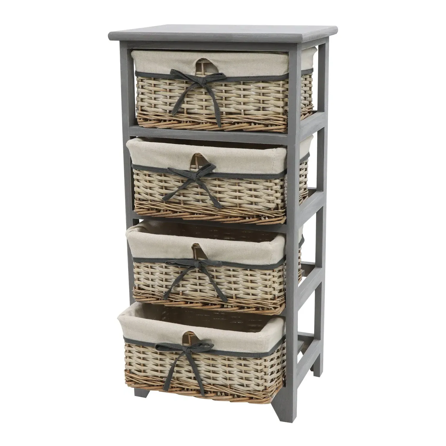 4-Drawer Tall Storage Unit - Grey, Willow
