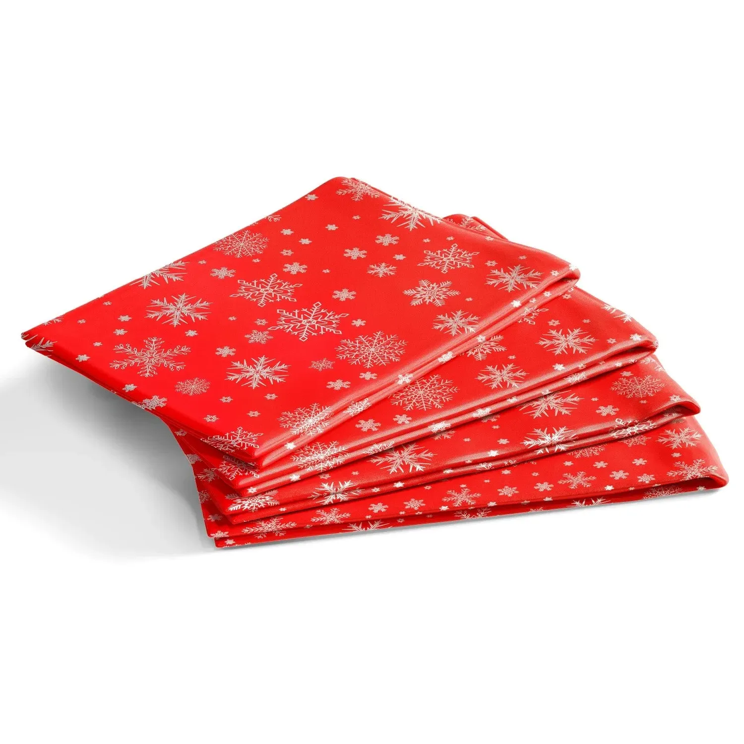 4-Pack Christmas Napkins with Foil Print - Red image