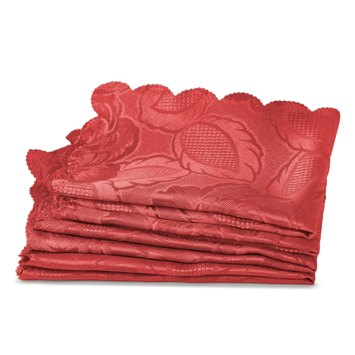 4-Pack Jacquard Napkins - Red, Polyester