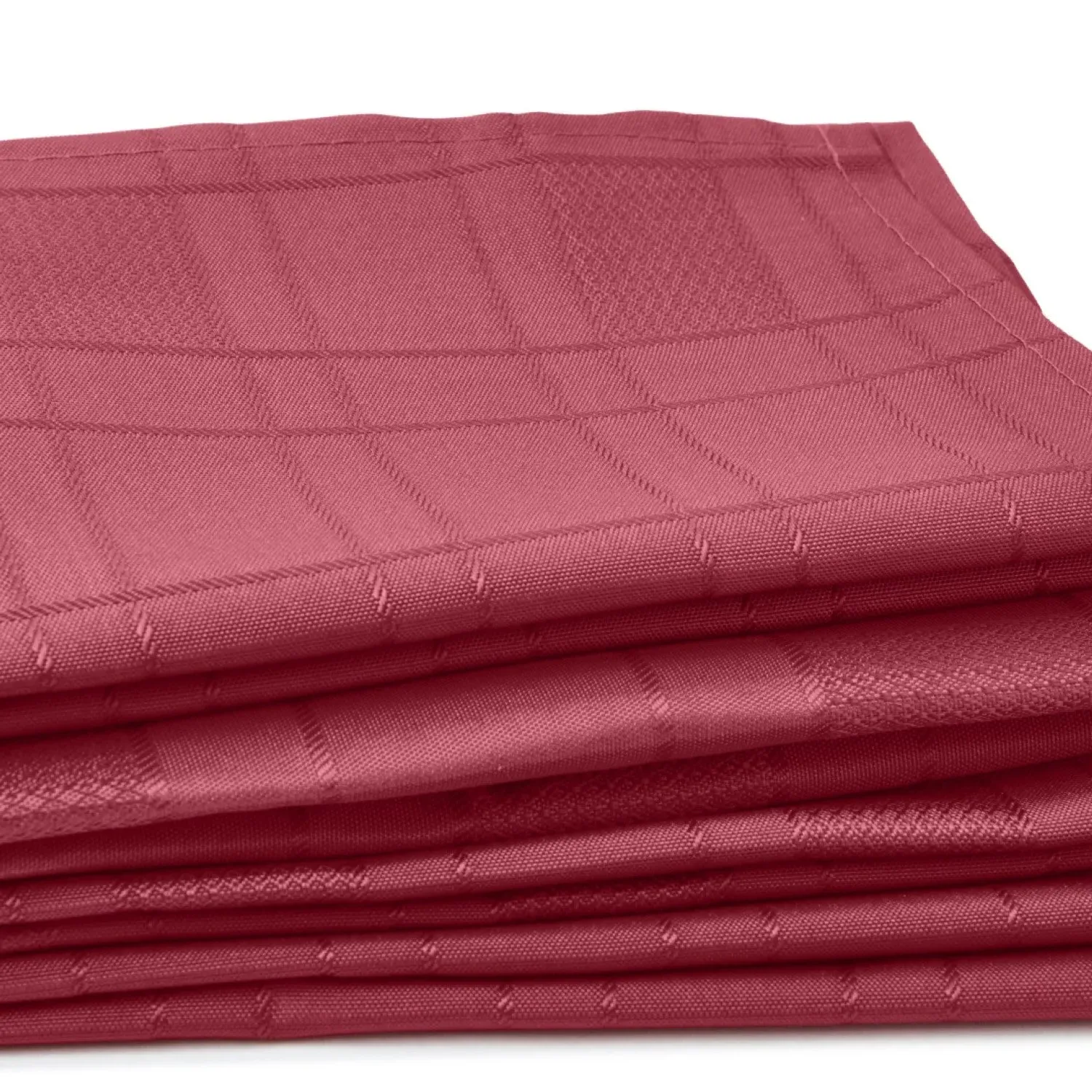 4-Piece Napkin Set Jacquard - Red, Polyester