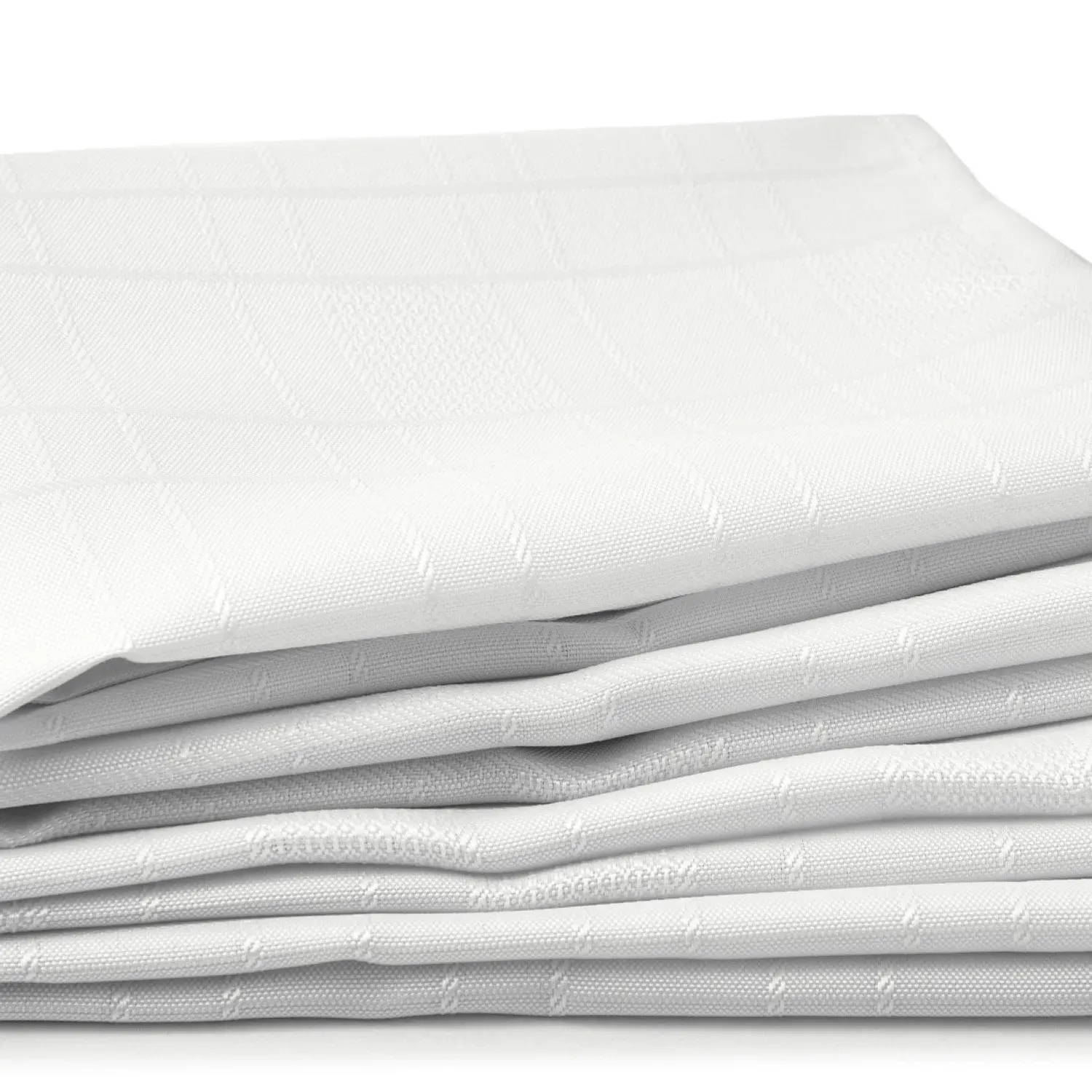 4-Piece Napkin Set Jacquard - White, Polyester