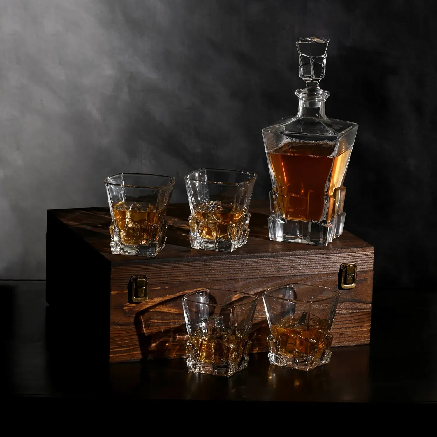 4-Piece Whiskey Set with Decanter - Crystal Glass image