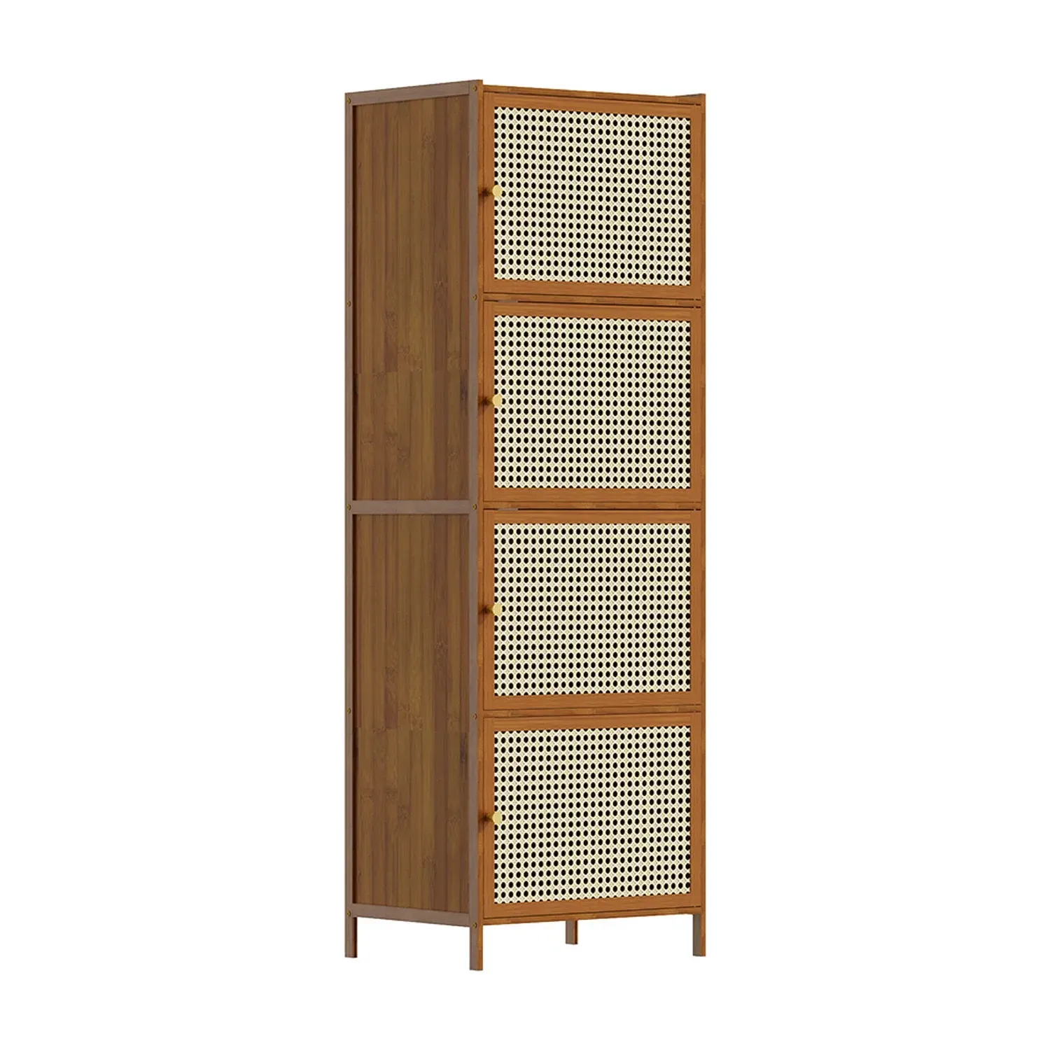 4-Tier Bamboo Storage Cabinet with Acrylic Doors - Brown by Julian Charles, alternate view