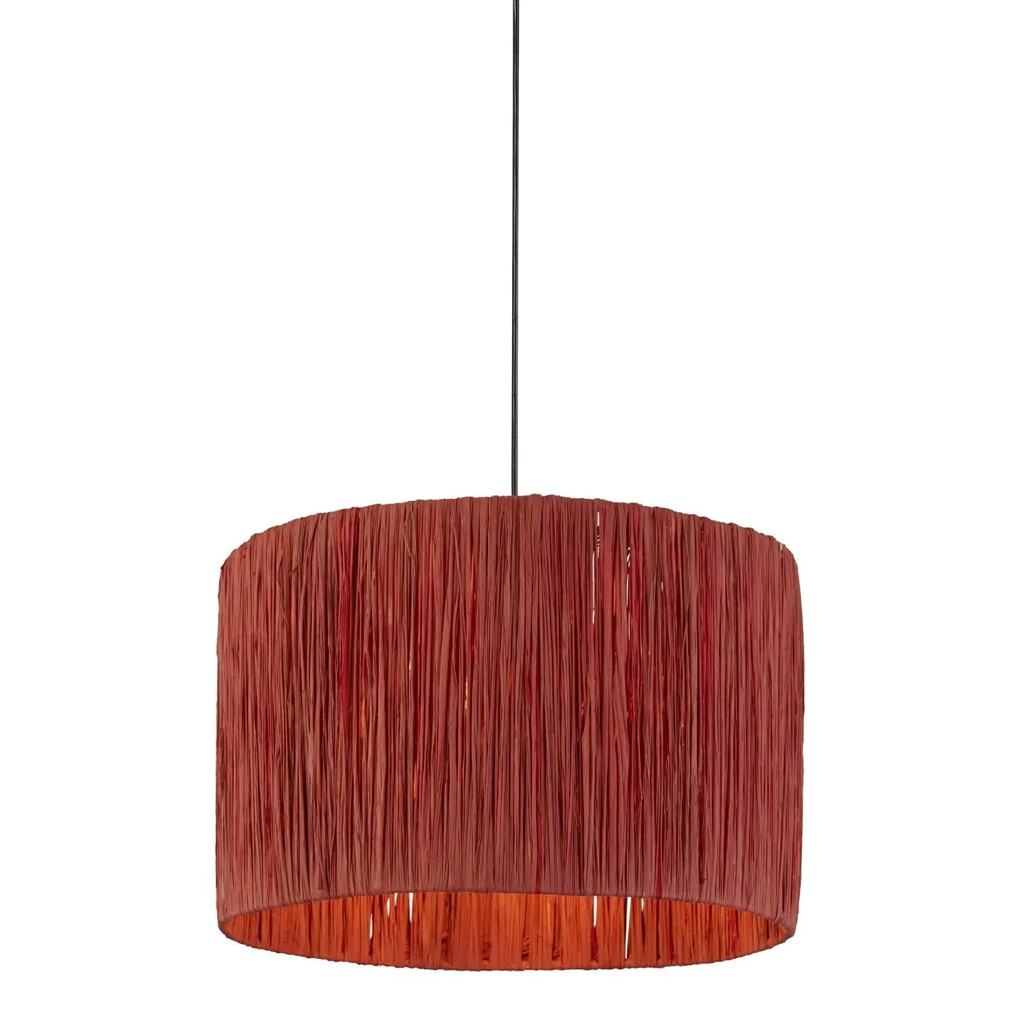 40cm Light Shade - Red, Raffia