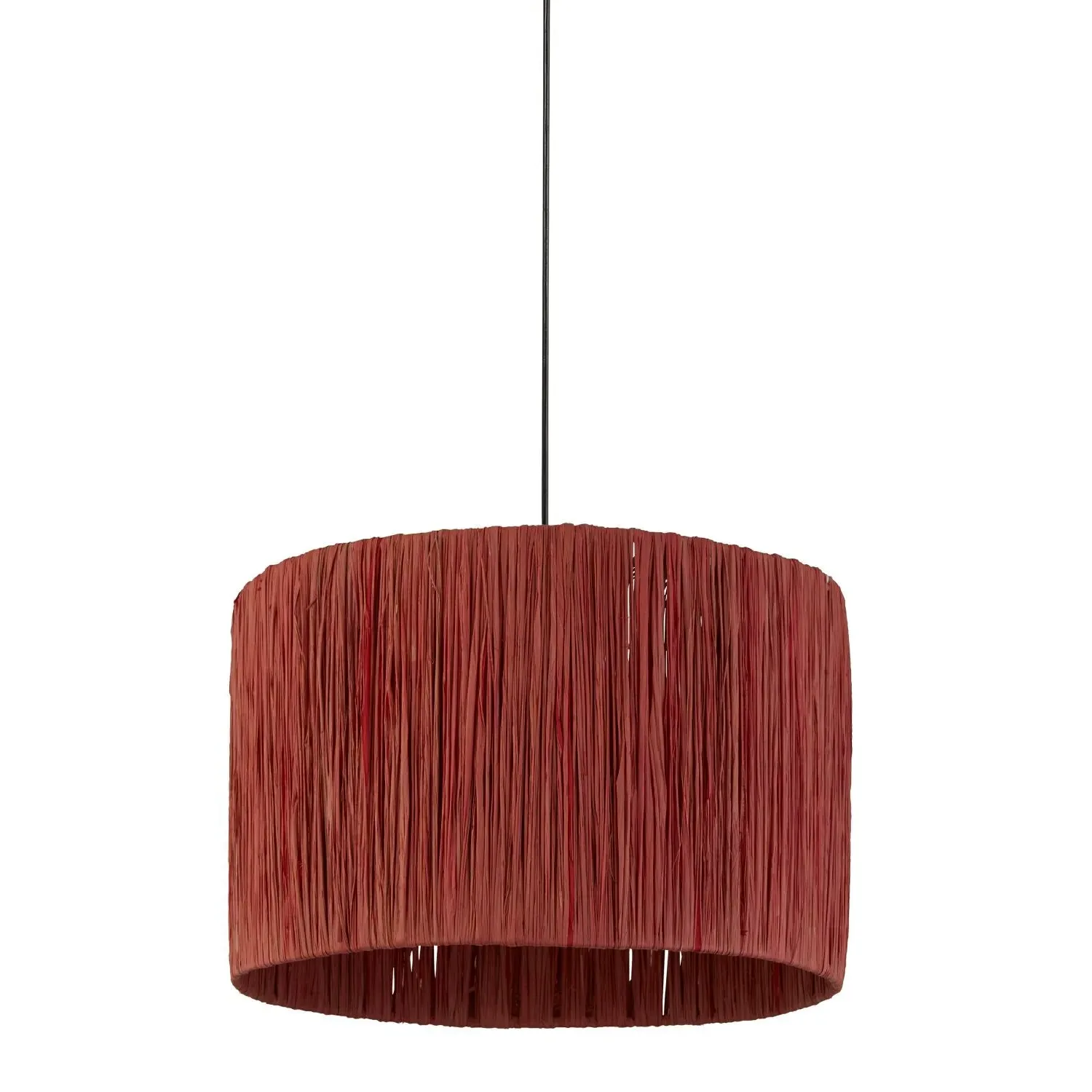 40cm Light Shade - Red, Raffia