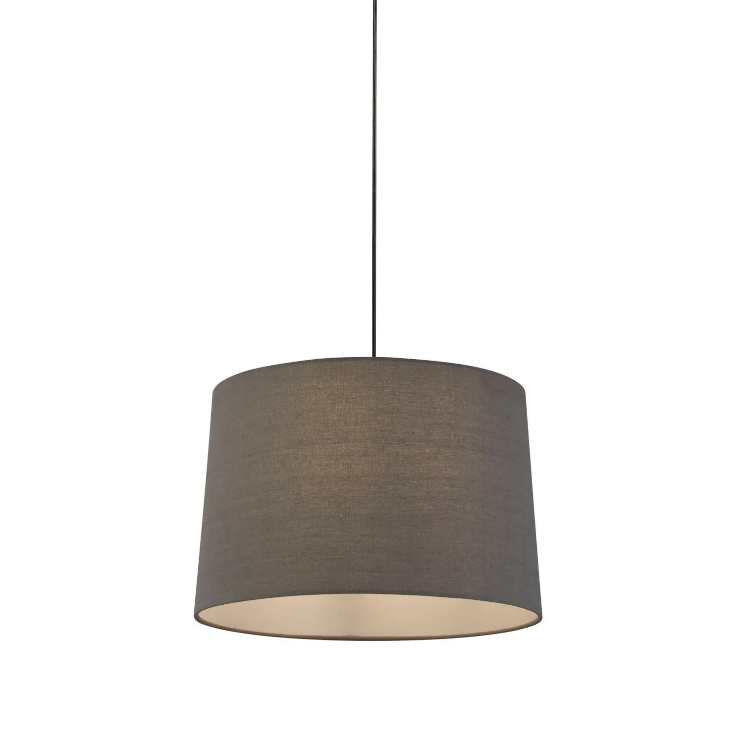 40cm Tapered Light Shade - Grey, Linen