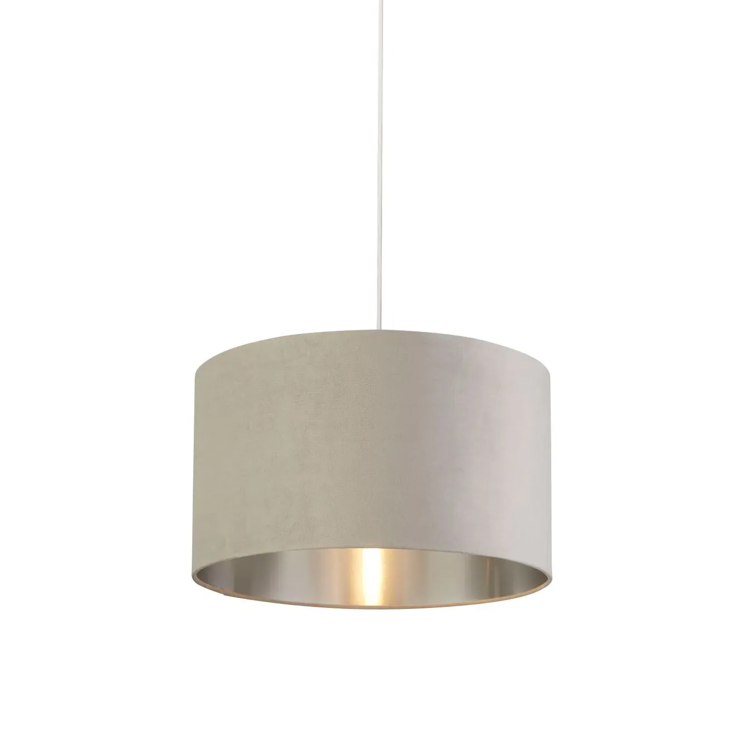 45cm Light Shade - Grey, Velvet