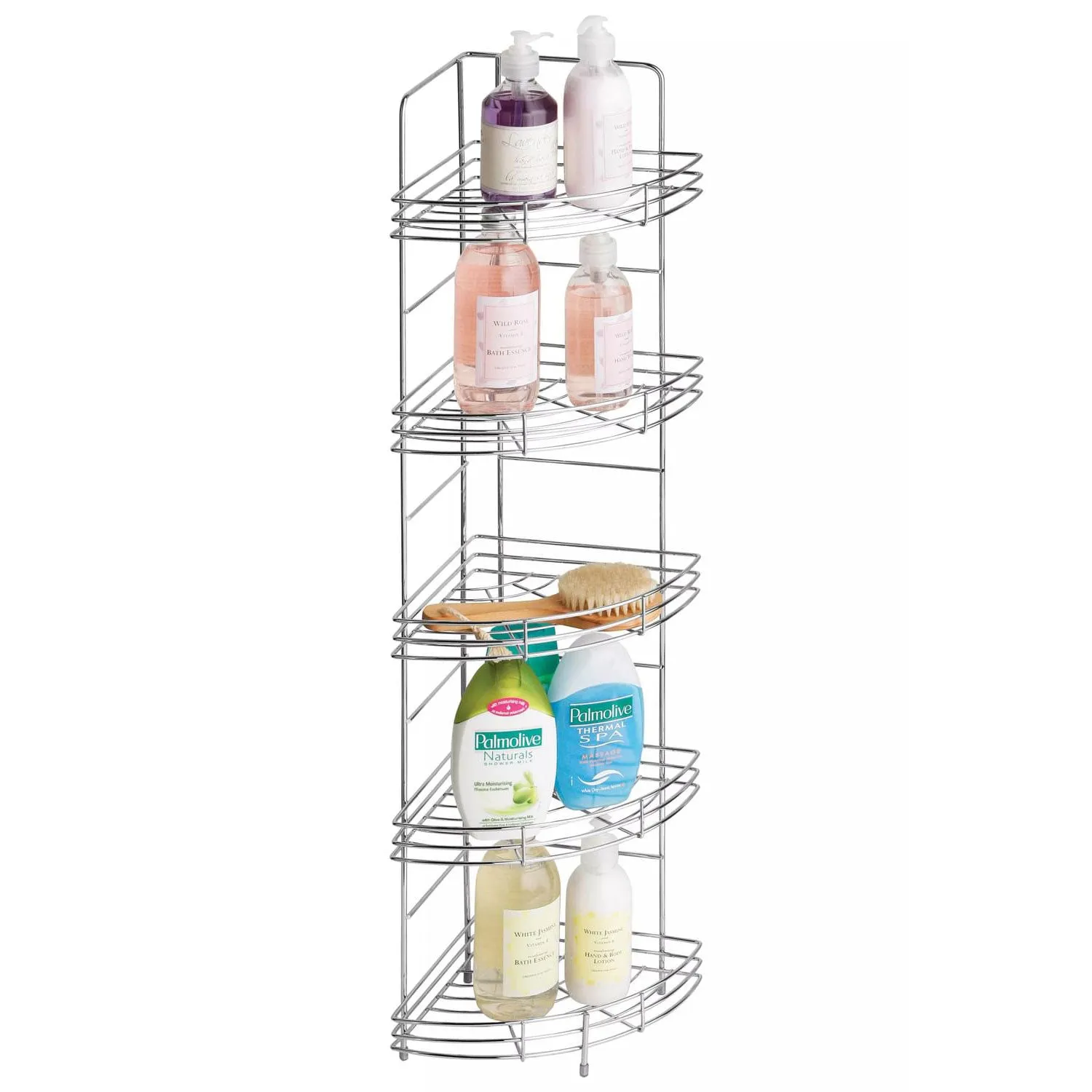 5-Tier Corner Storage Rack - Silver, Chrome product