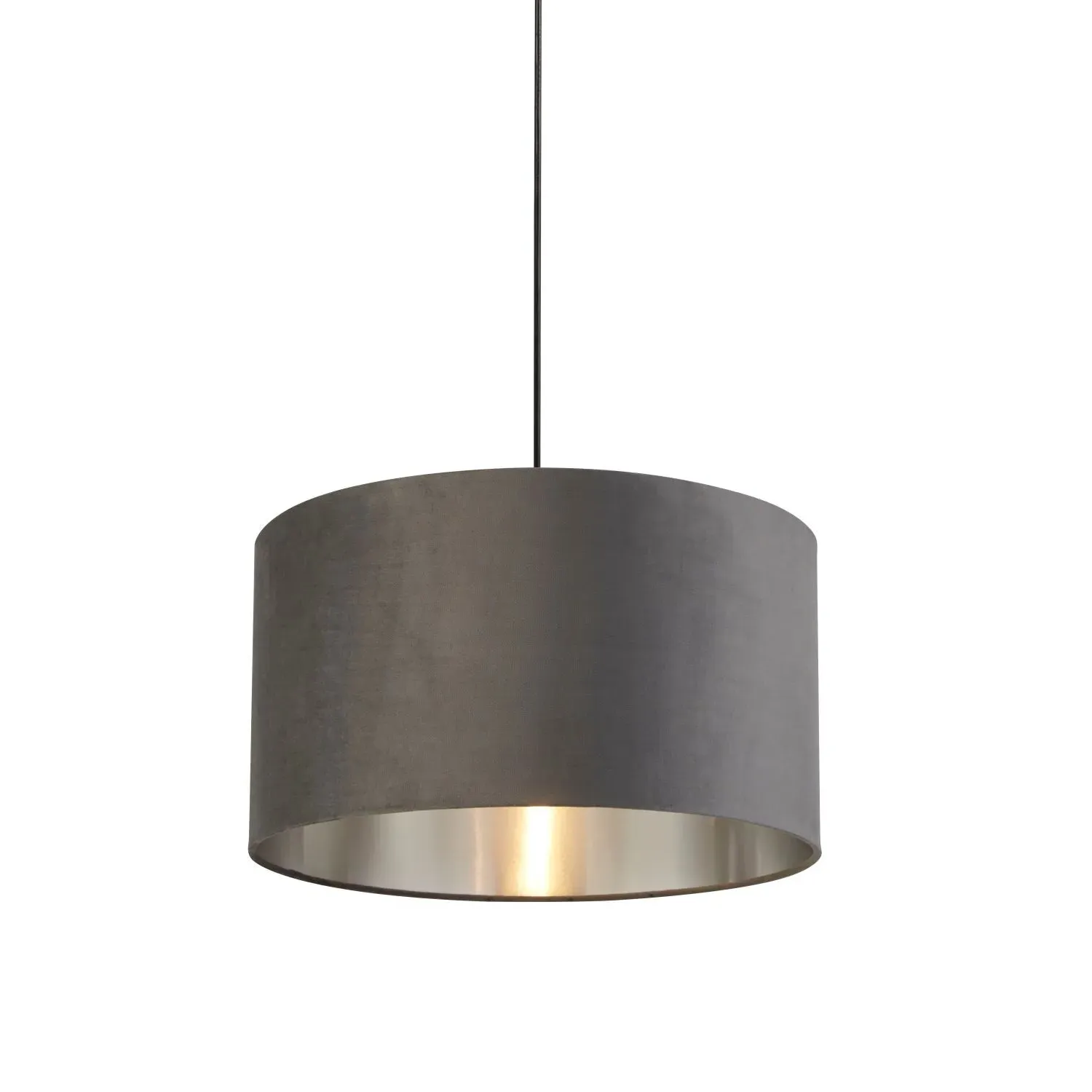 50cm Light Shade - Grey, Velvet