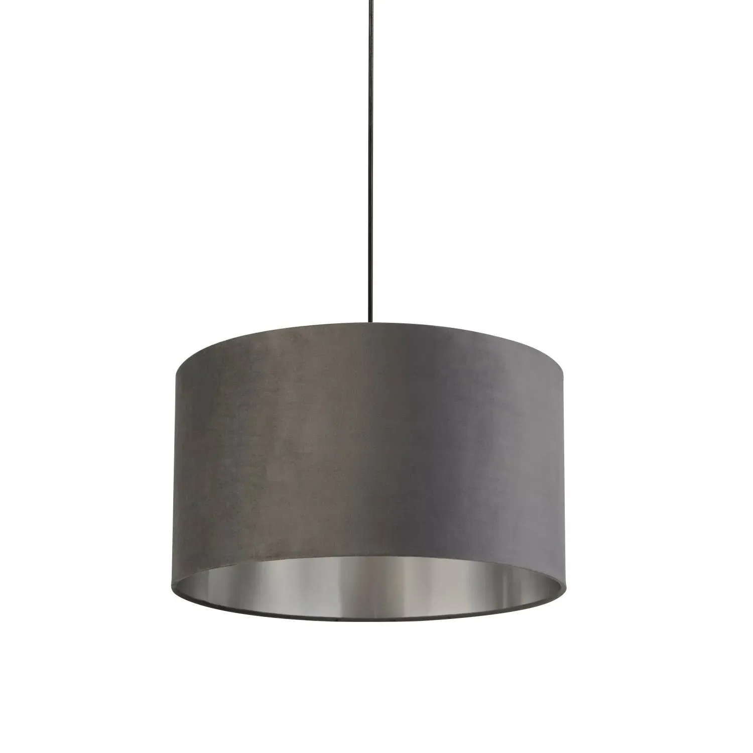 50cm Light Shade - Grey, Velvet