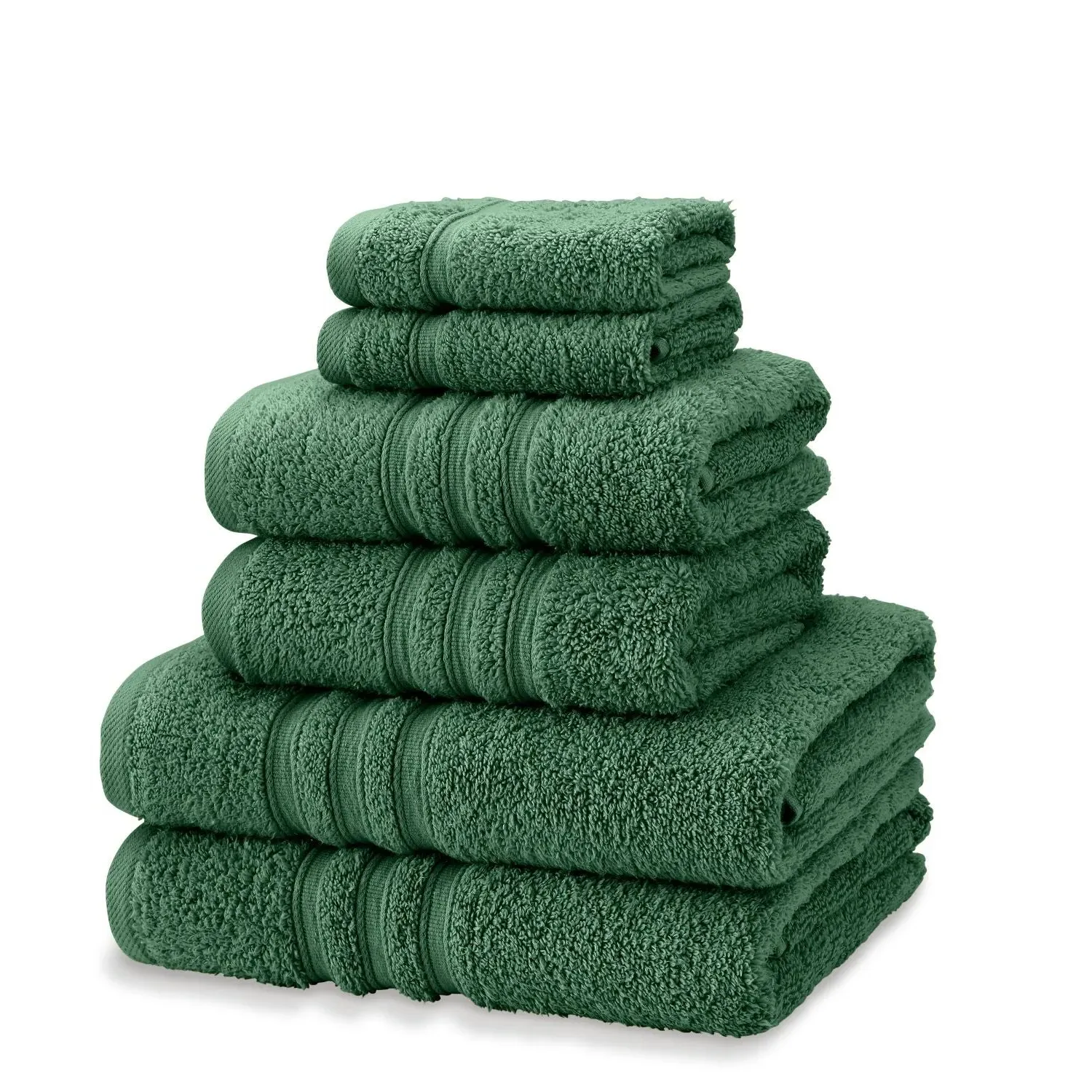 6-Piece Towel Bale Set - Green, Cotton