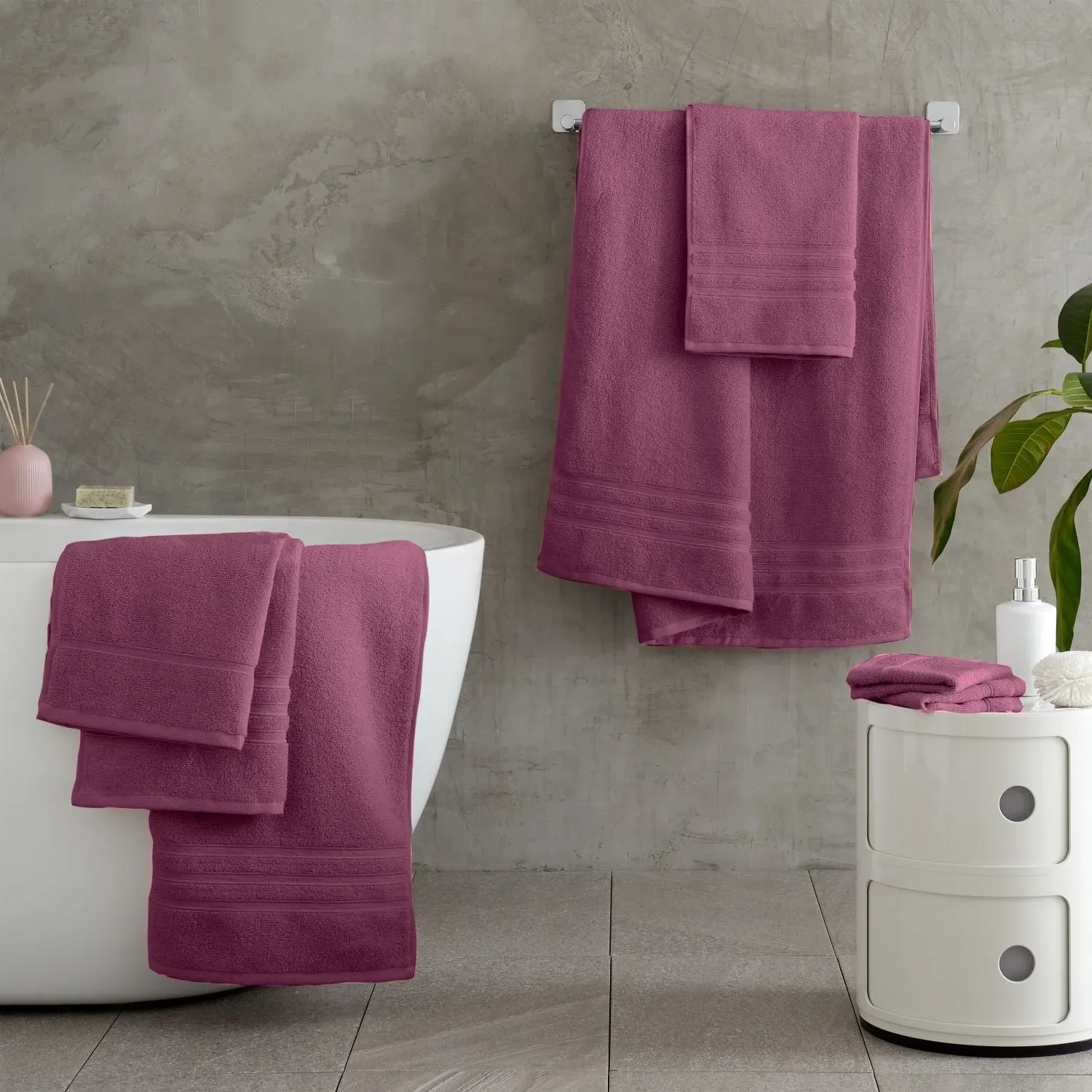 6-Piece Towel Bale Set - Red, Cotton