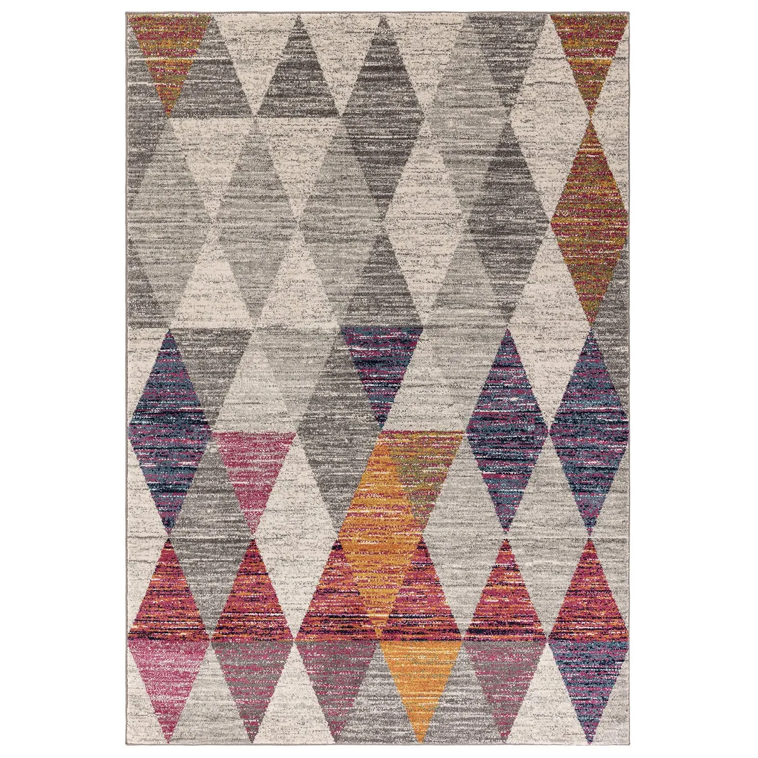 80x150cm Harlequin Rug - Pink, Multi image