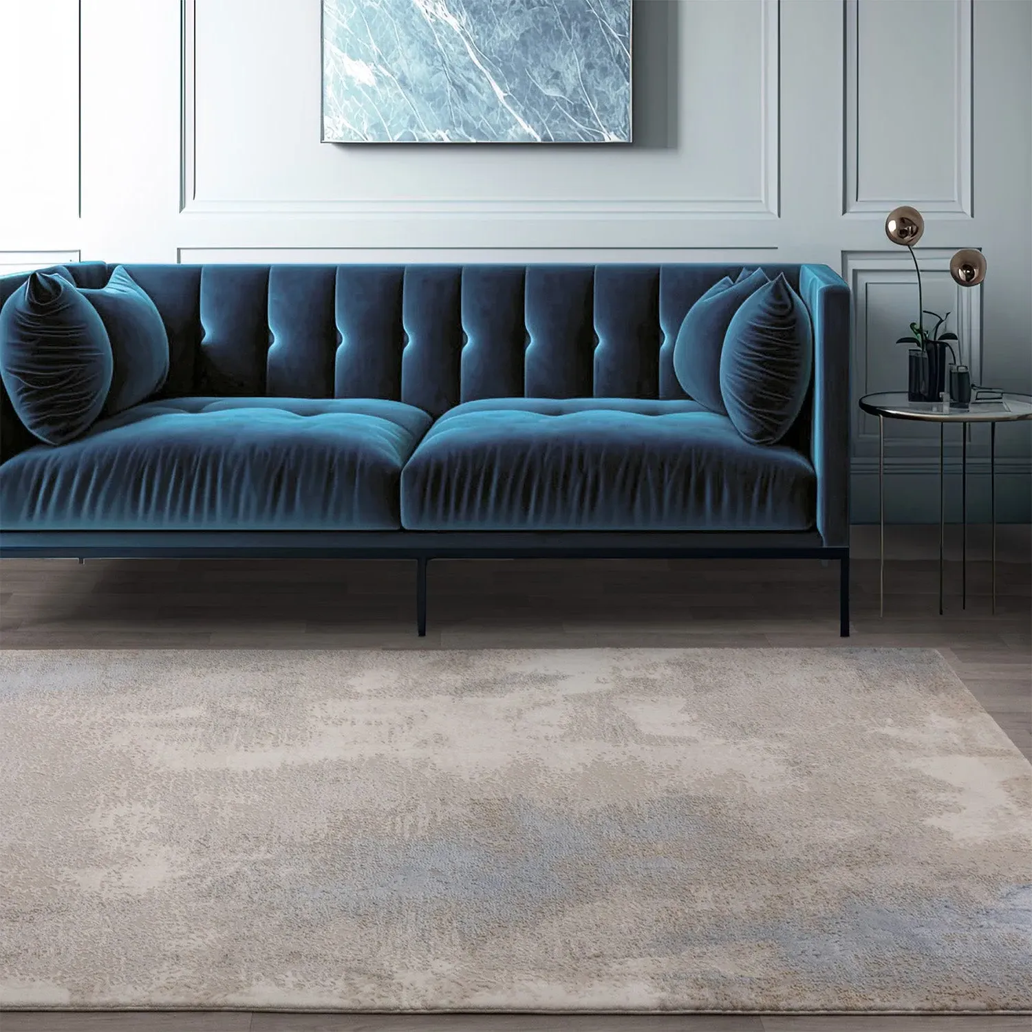 Abstract Area Rug - Blue image