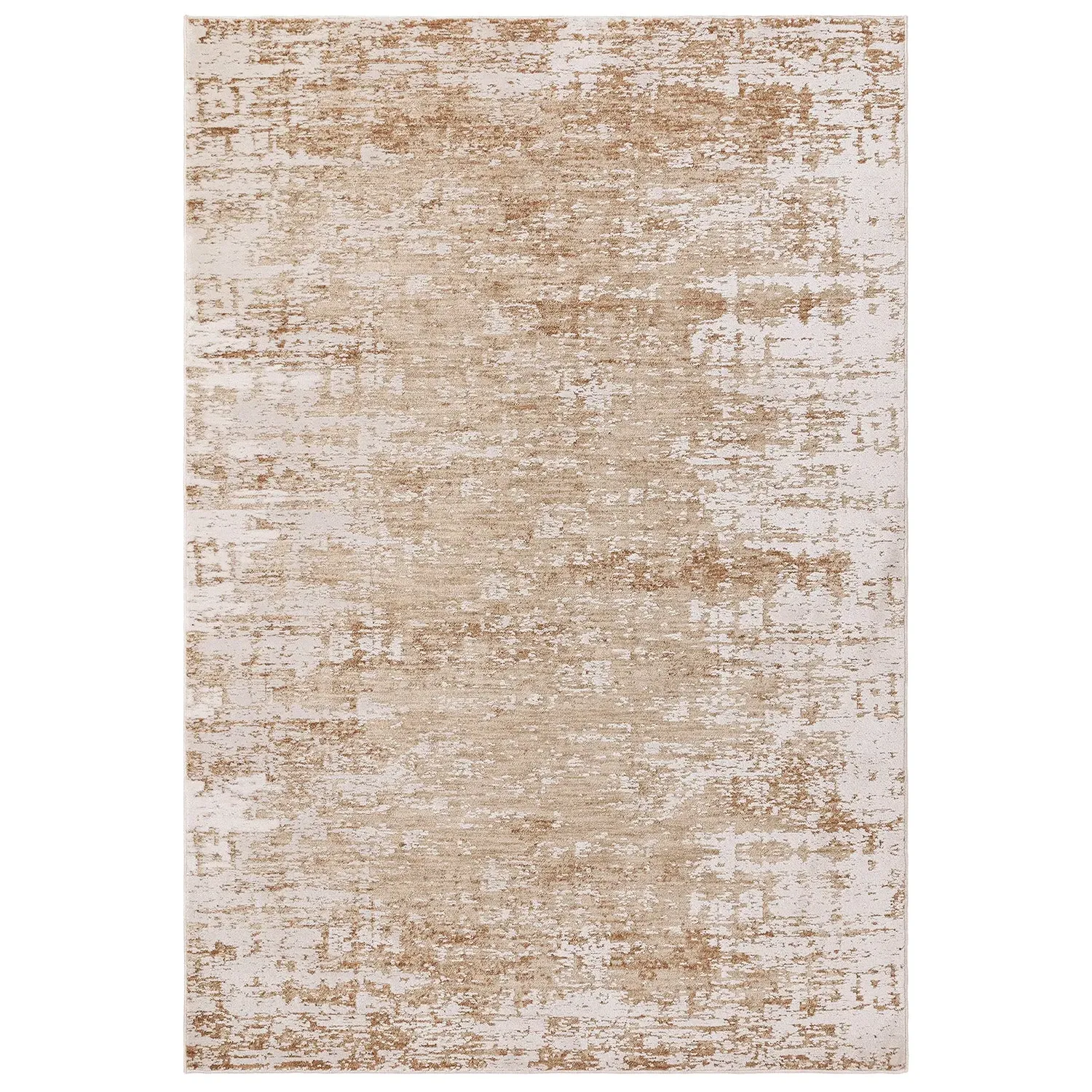 Abstract Area Rug with Raised Pile - Natural image