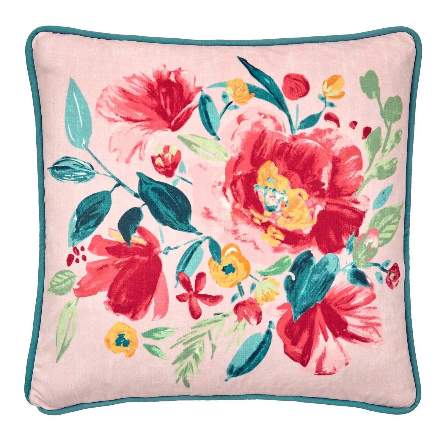 Abstract Poppy Velvet Reversible Cushion - Pink product