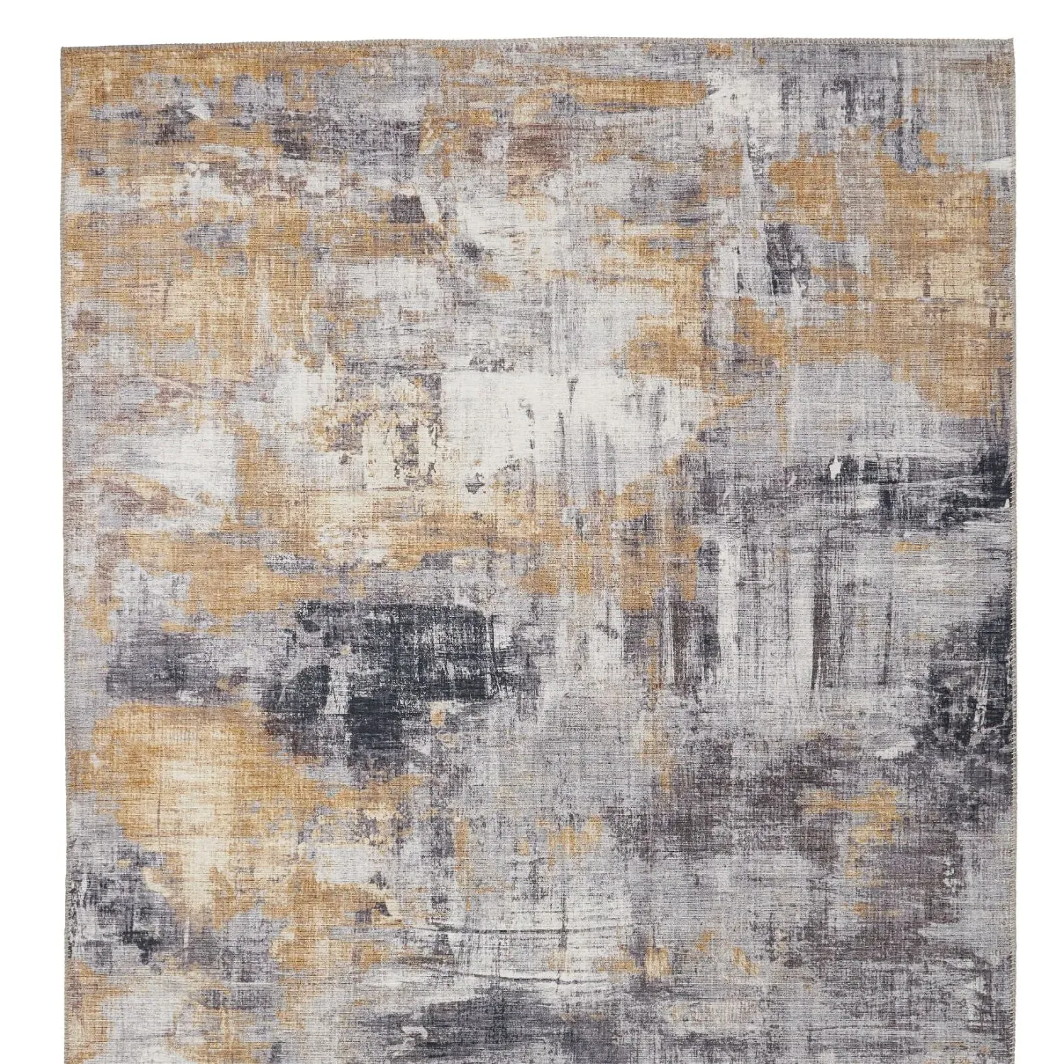Abstract Rug Lightweight Design - Grey, Polyester