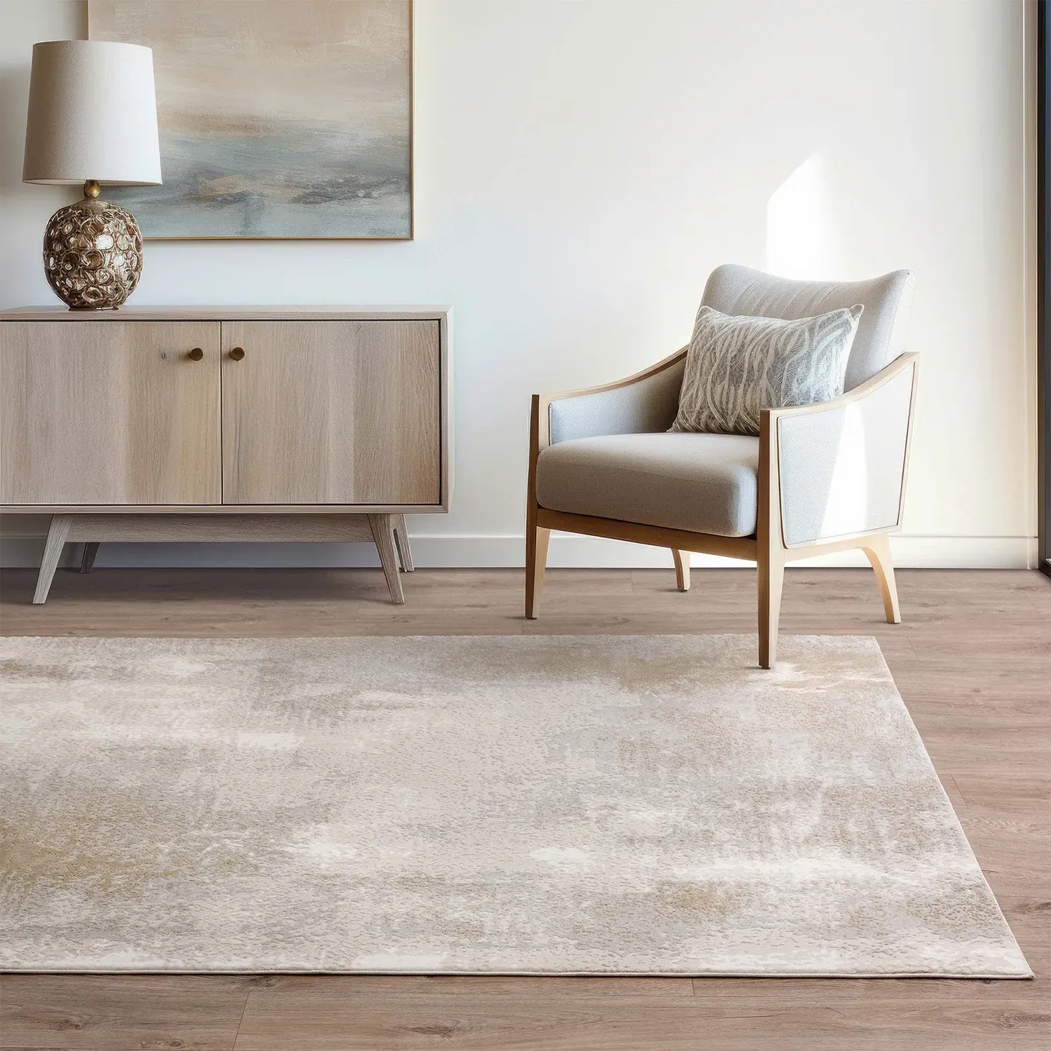 Abstract Rug ST01 - Cream