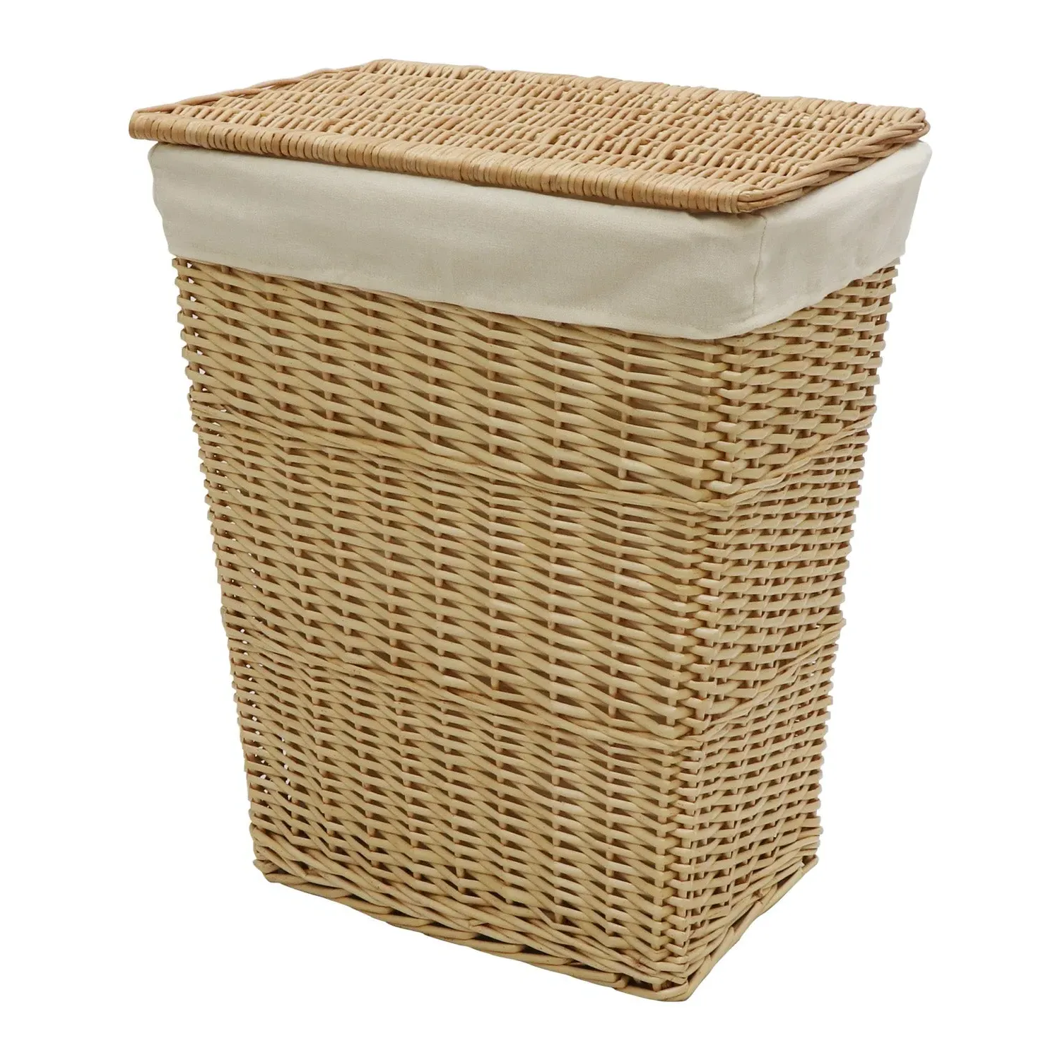 Acacia Honey Rectangular Willow Laundry Basket - Natural product