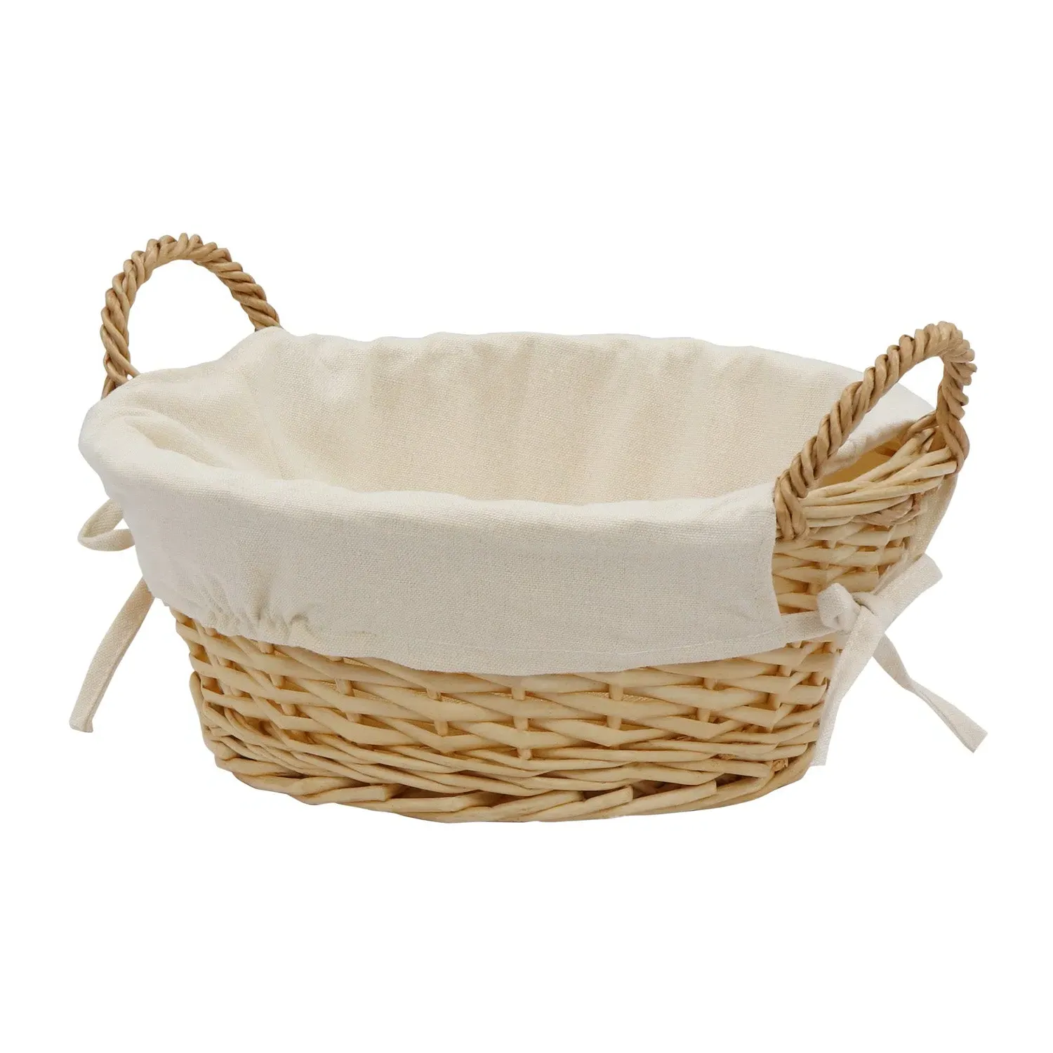 Acacia Honey Round Willow Storage Basket - Natural product