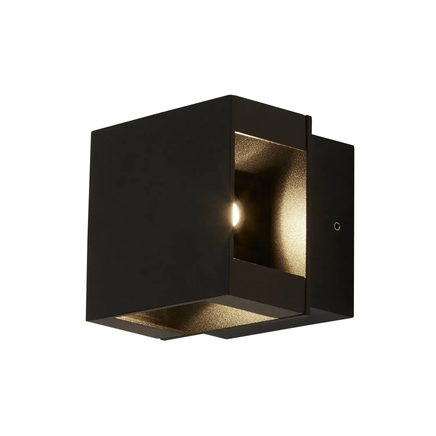Adjustable Box LED Wall Light - Black, Glass