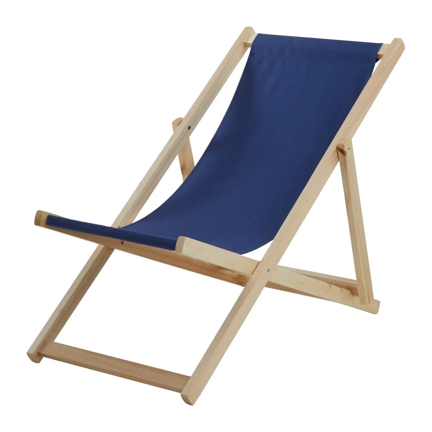 Adjustable Deck Chair - Navy, Canvas