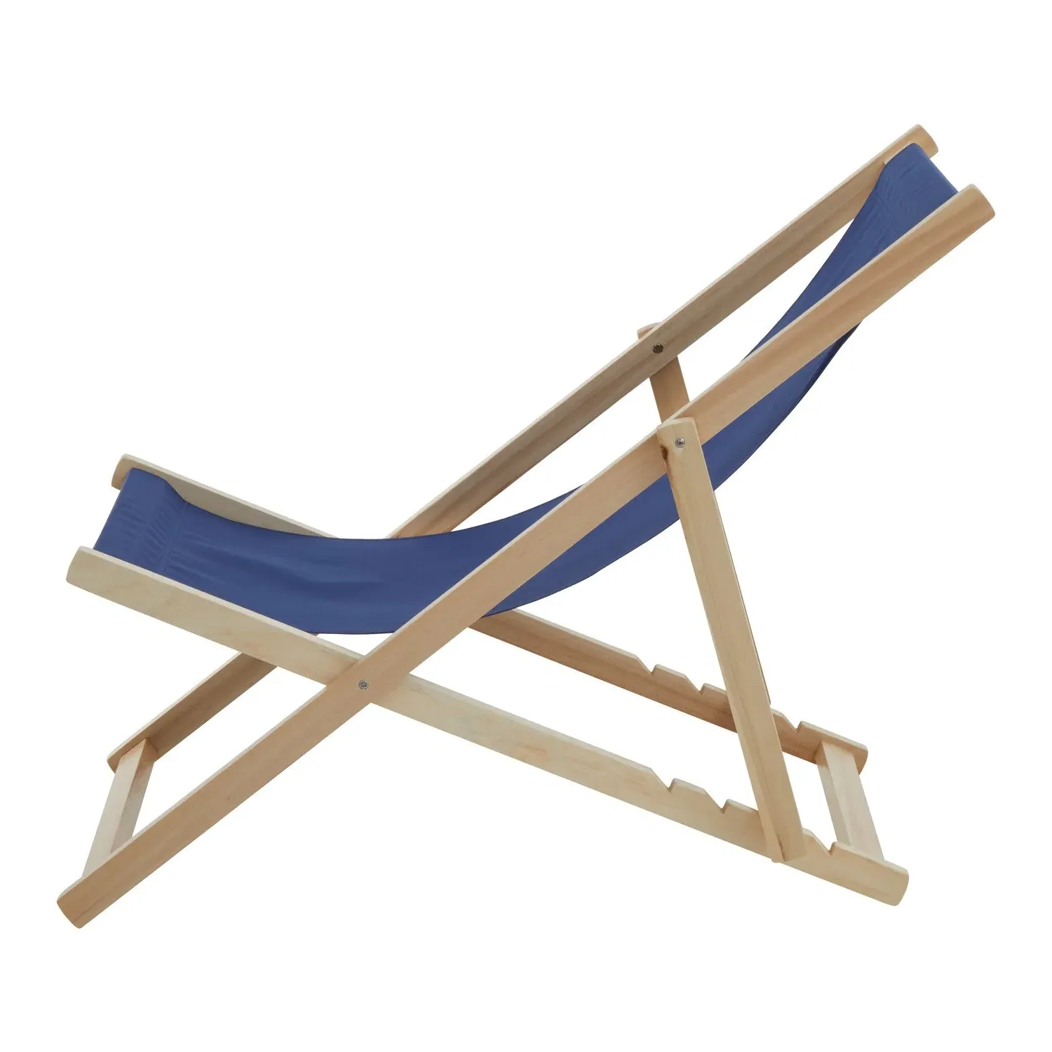 Adjustable Deck Chair - Navy, Canvas