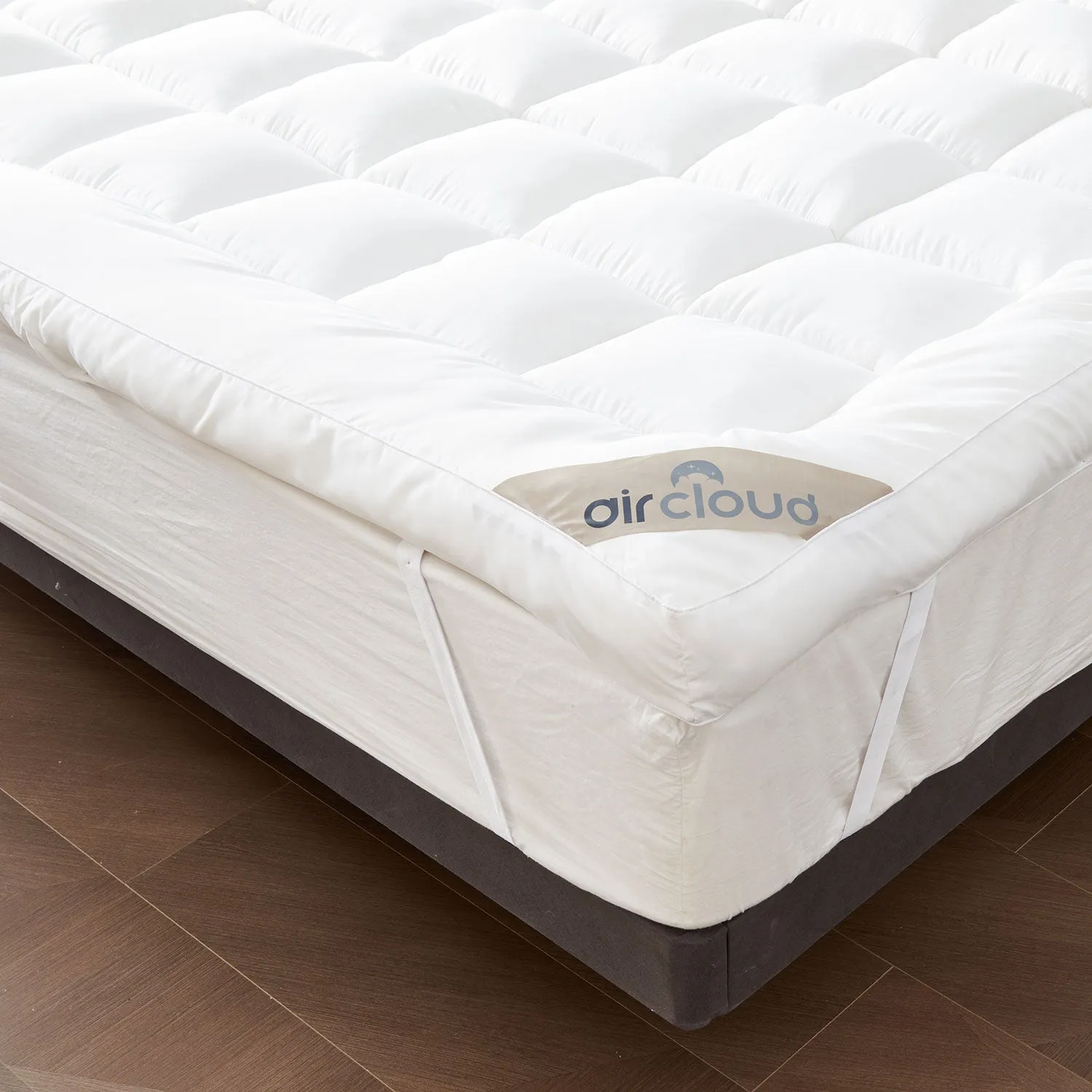 Aircloud Double Mattress Topper - White, Microfibre product