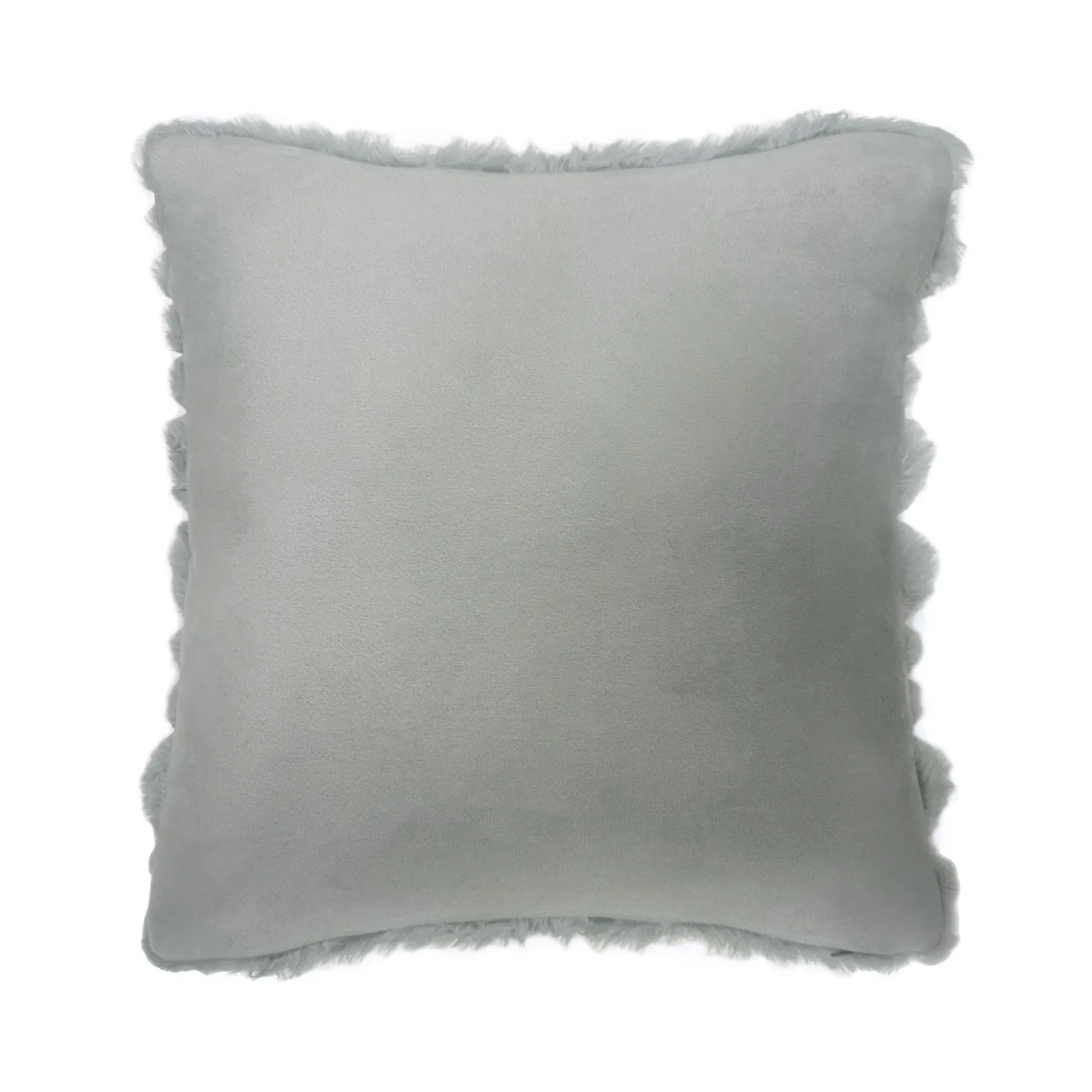 Alaska Square Cushion - Grey, Faux Fur by Julian Charles, image 2