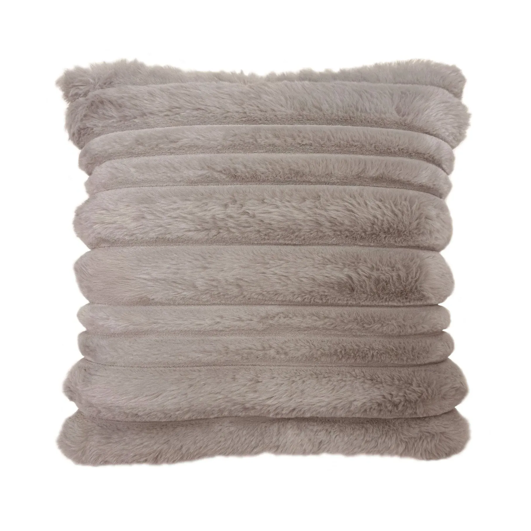 Alaska Square Cushion - Natural, Faux Fur by Julian Charles