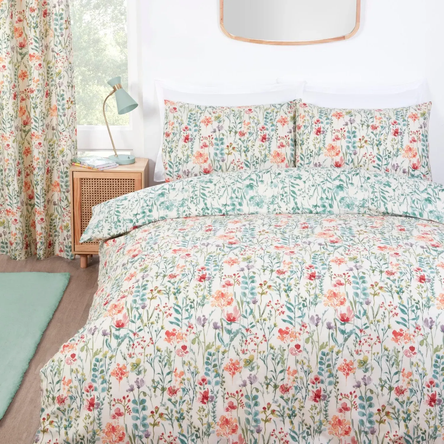 Single Duvet Set Reversible - Multi, Floral product
