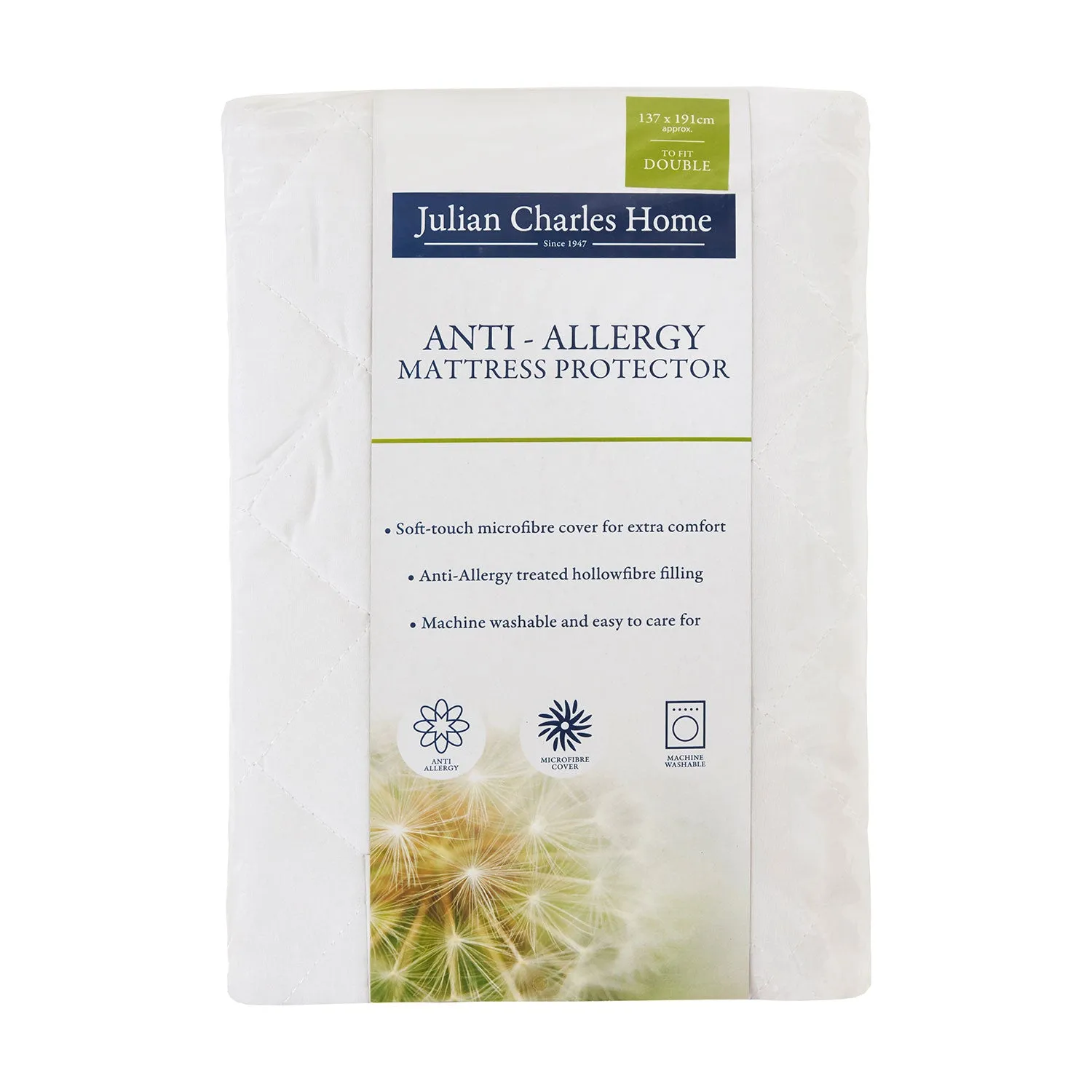 Anti-Allergy Single Mattress Protector - White product
