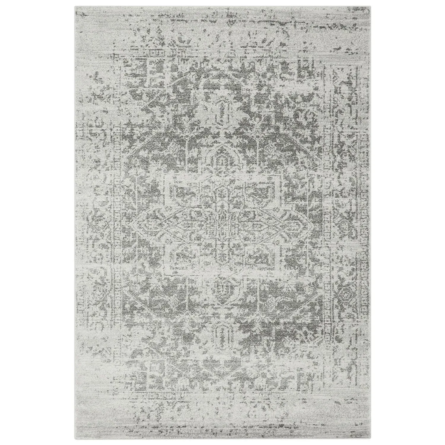 Antique Area Rug with Persian Design - Grey