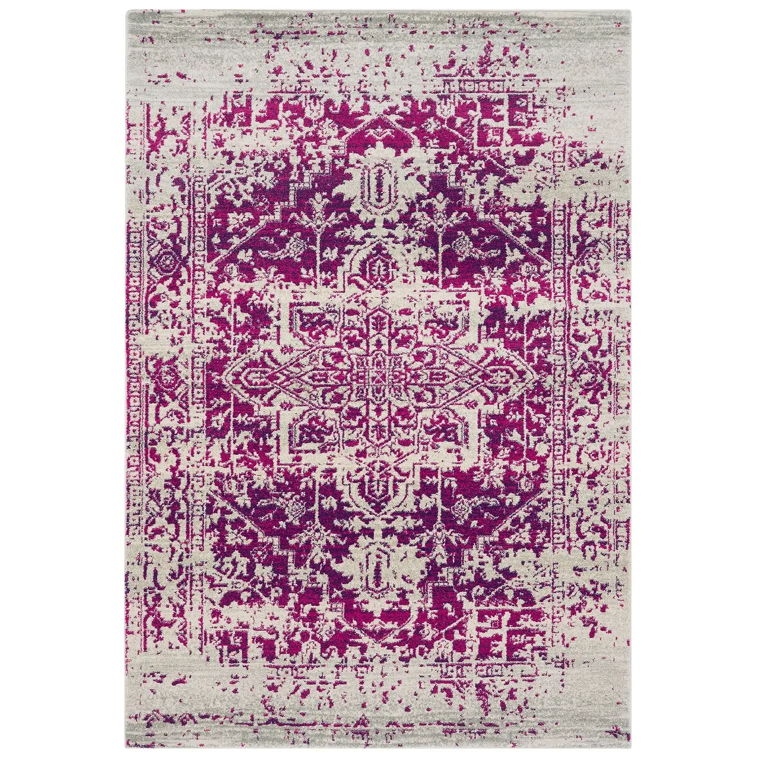 Antique Persian Style Rug - Fuchsia Pink