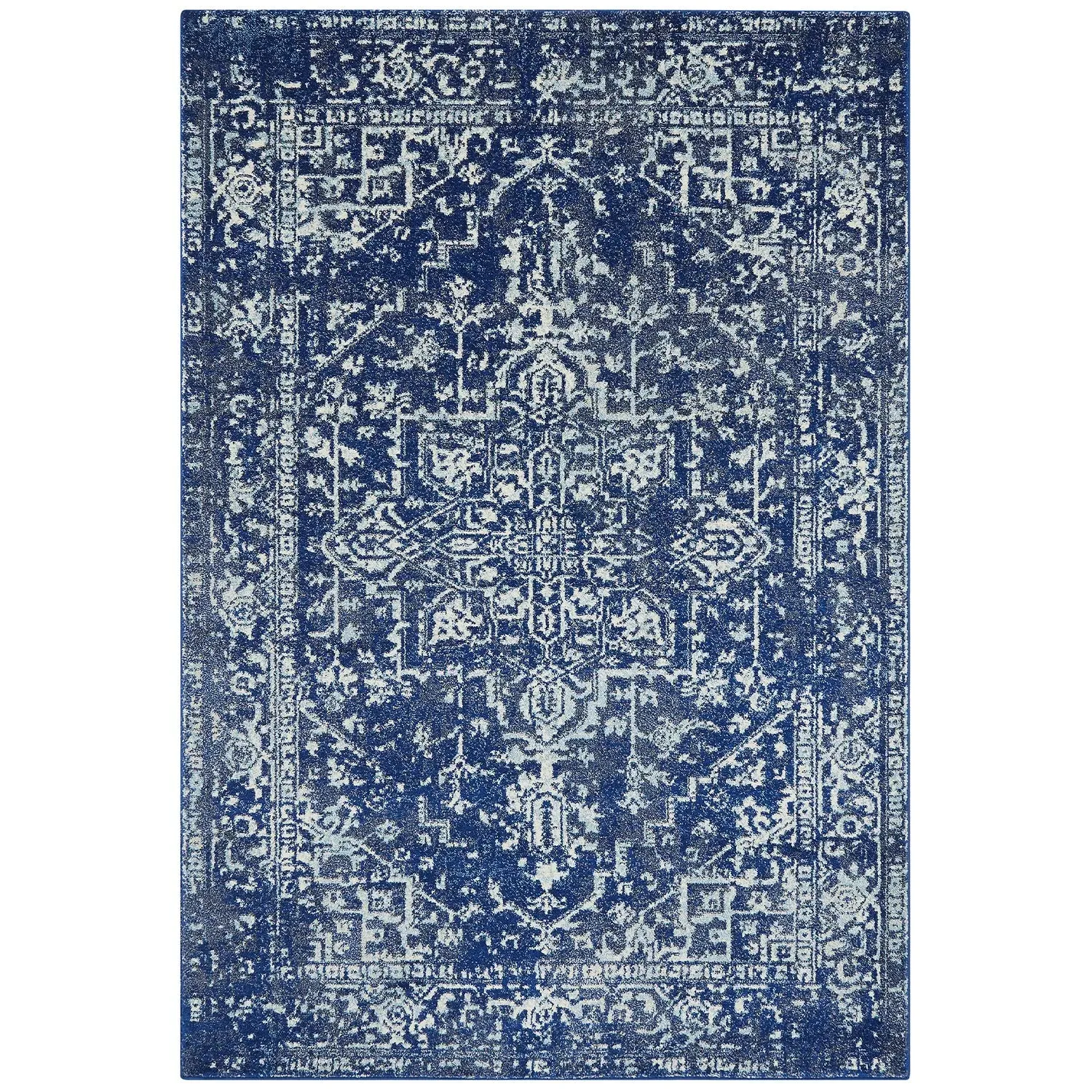 Antique Persian Style Rug - Navy Blue