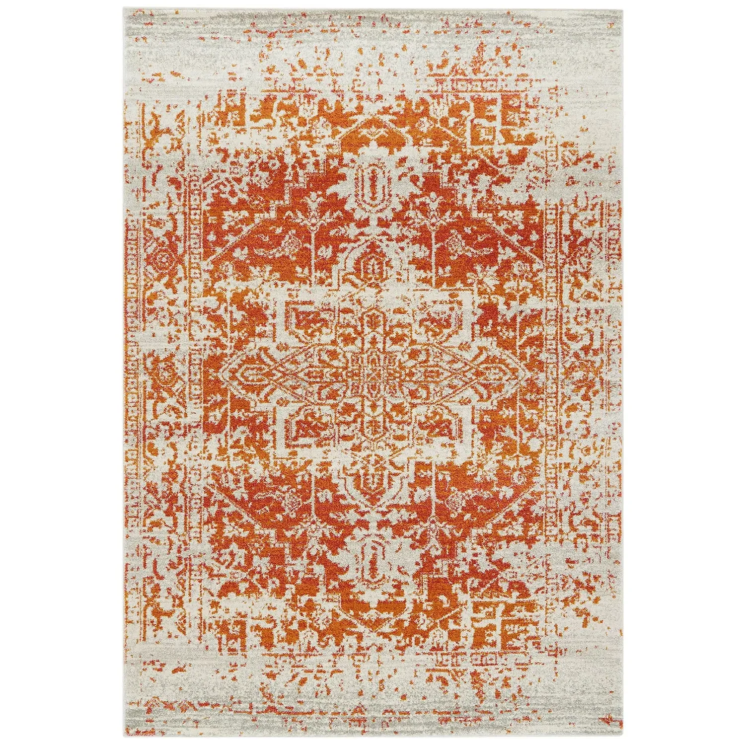Antique Persian Style Rug - Orange