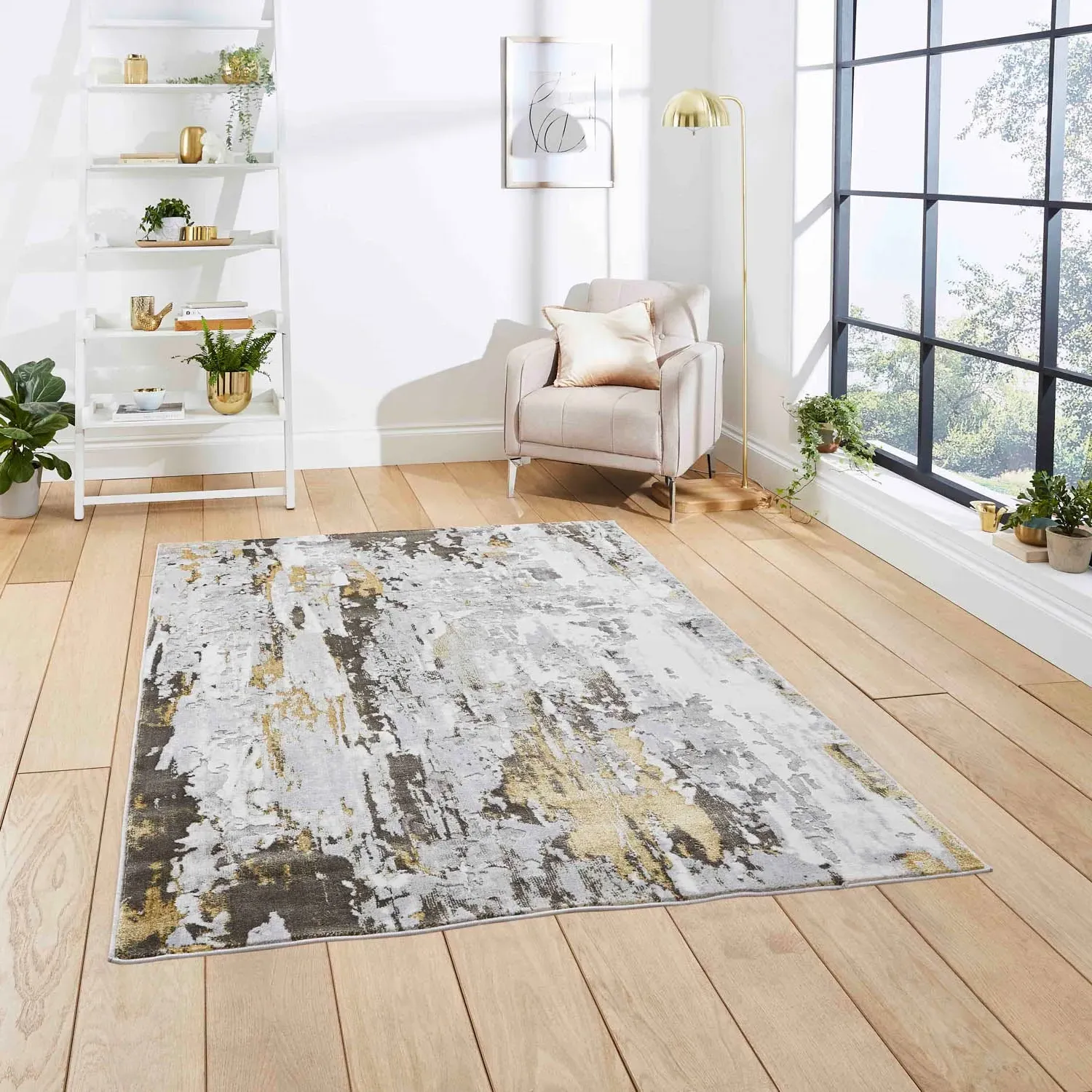 Abstract Rug with Contemporary Pattern - Grey product