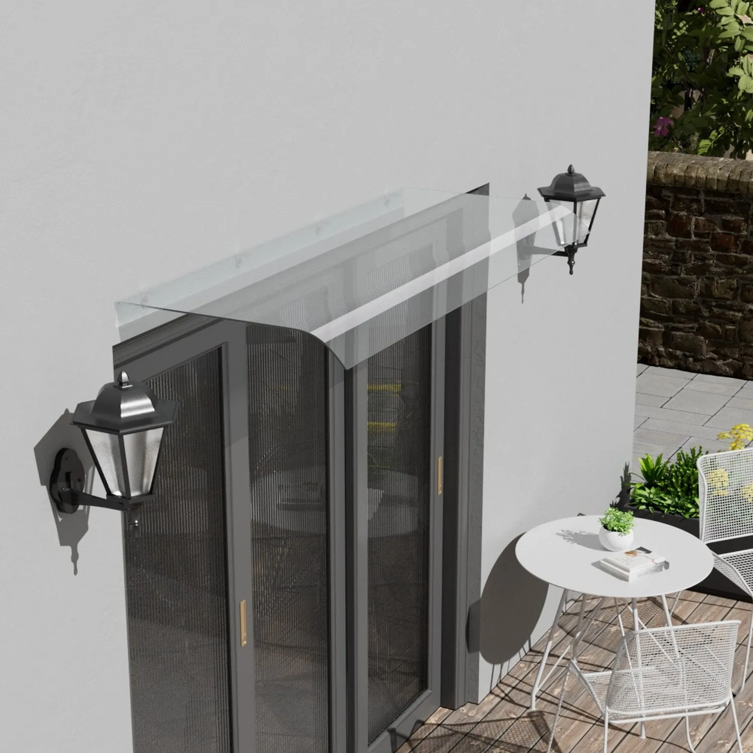 Arched Transparent Awning Canopy - Clear by Julian Charles