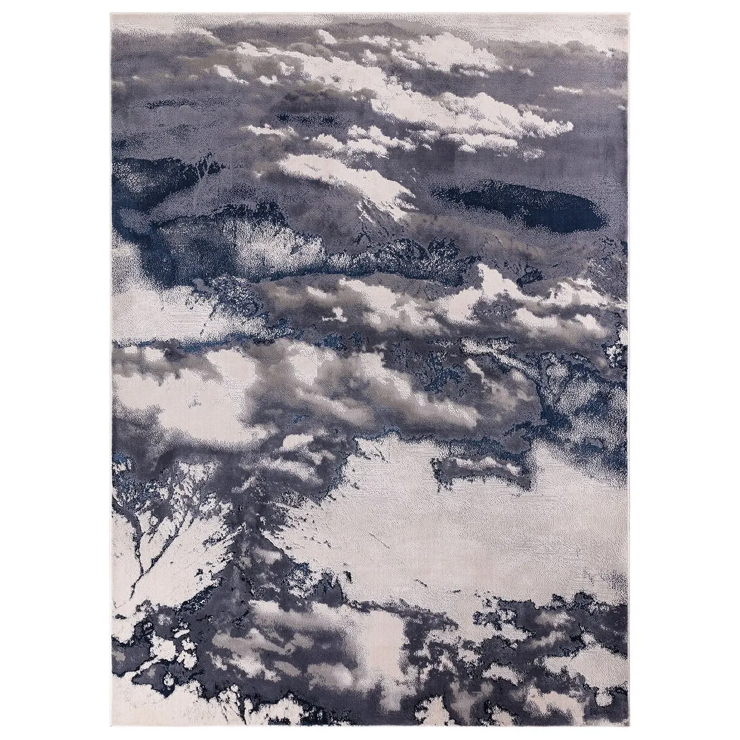 Area Rug Storm Pattern - Blue