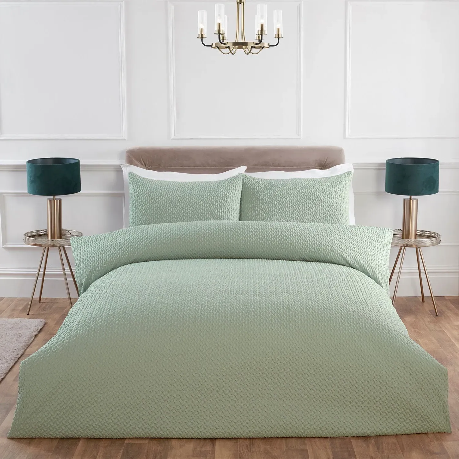 Arlo Single Duvet Set - Soft Green product