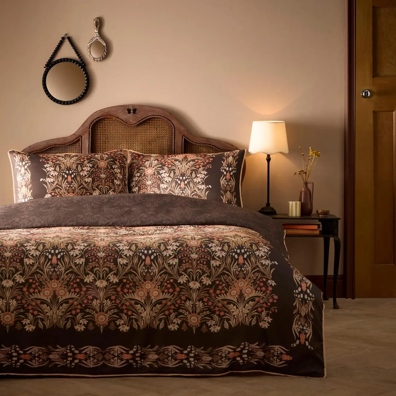 Audrey Spice Double Reversible Duvet Set - Brown, Cotton Sateen product