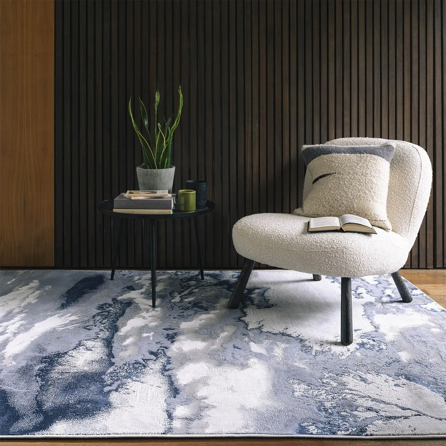 Medium Area Rug Storm Pattern - Blue alternate view