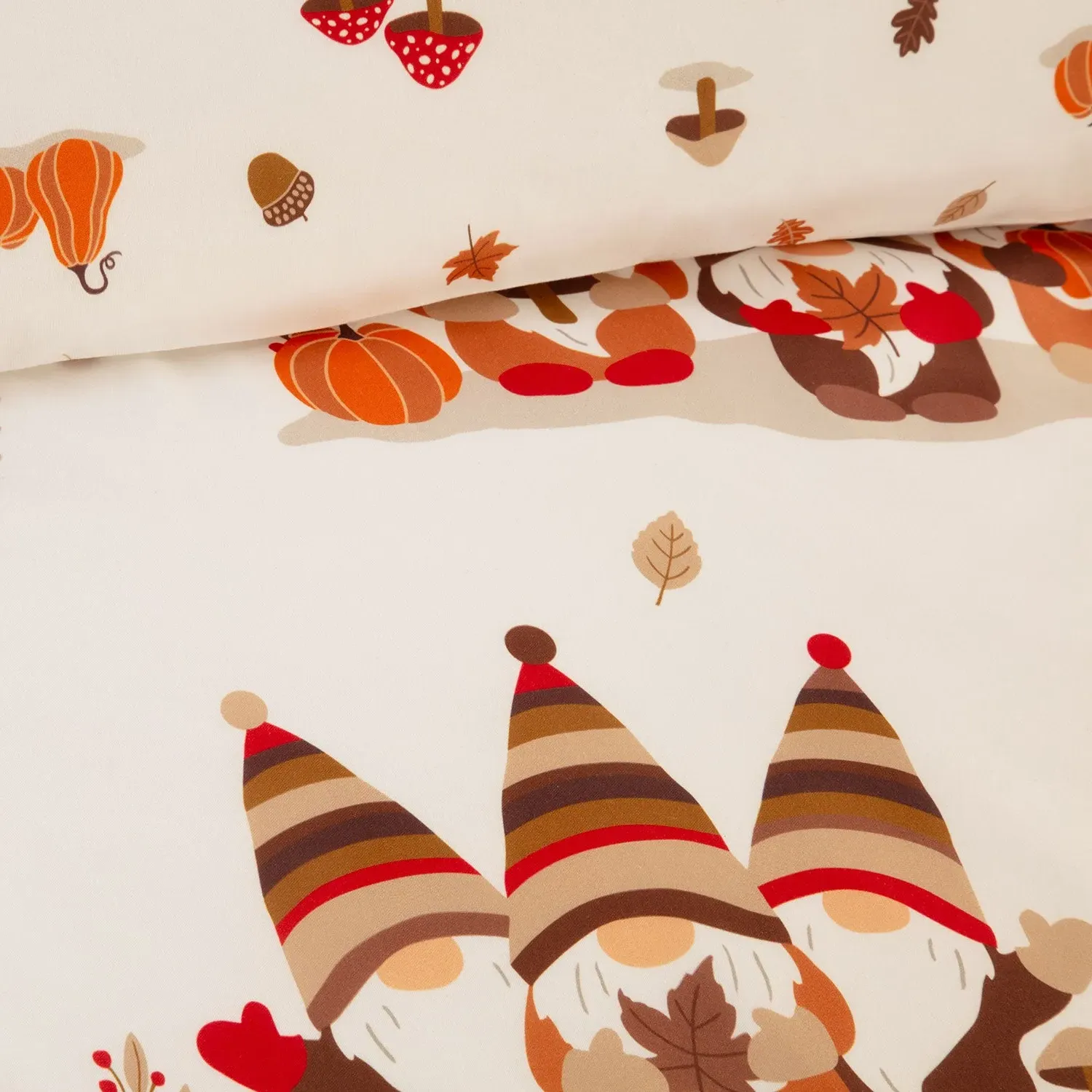Autumn Gonks Double Reversible Duvet Set - Orange by Julian Charles, image 2