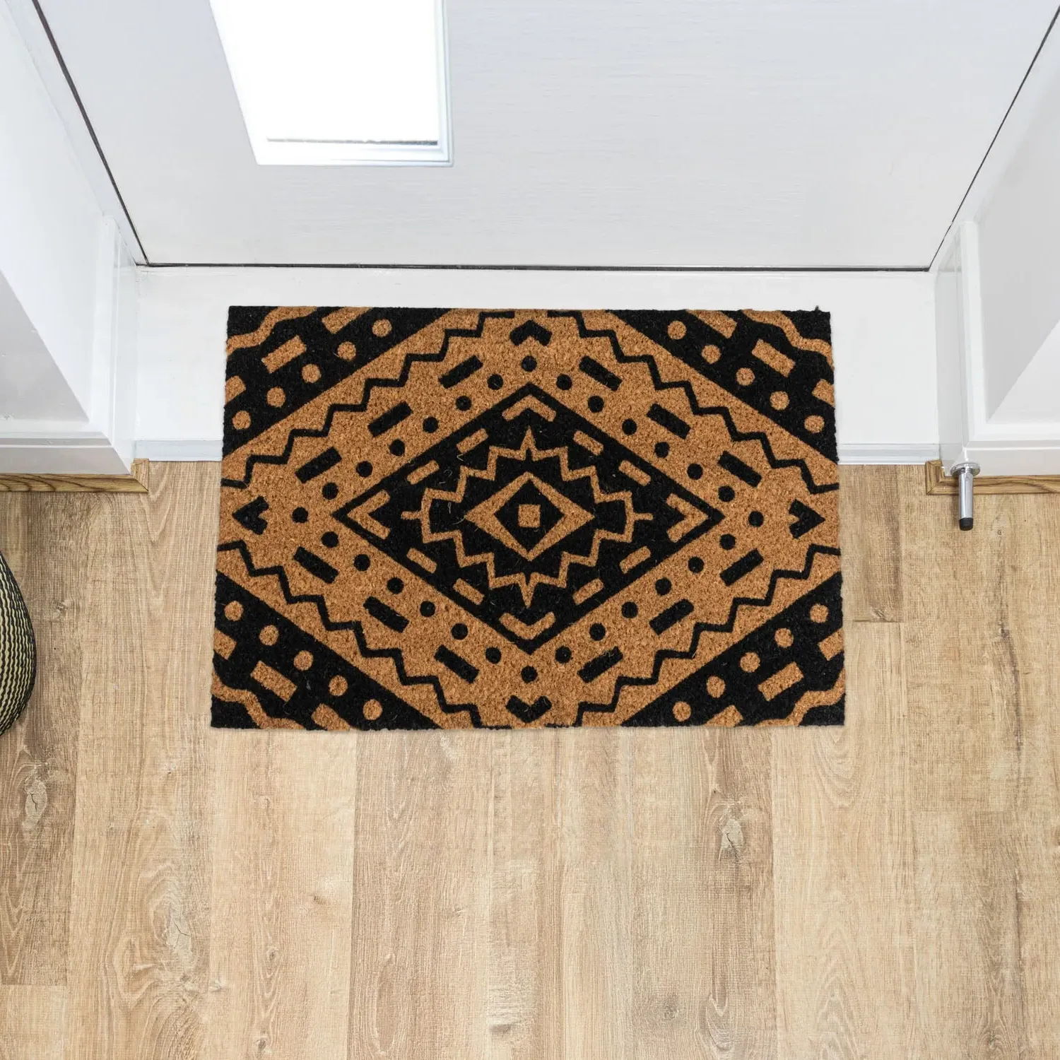 Aztec Latex Backed Coir Entrance Doormat - Brown product