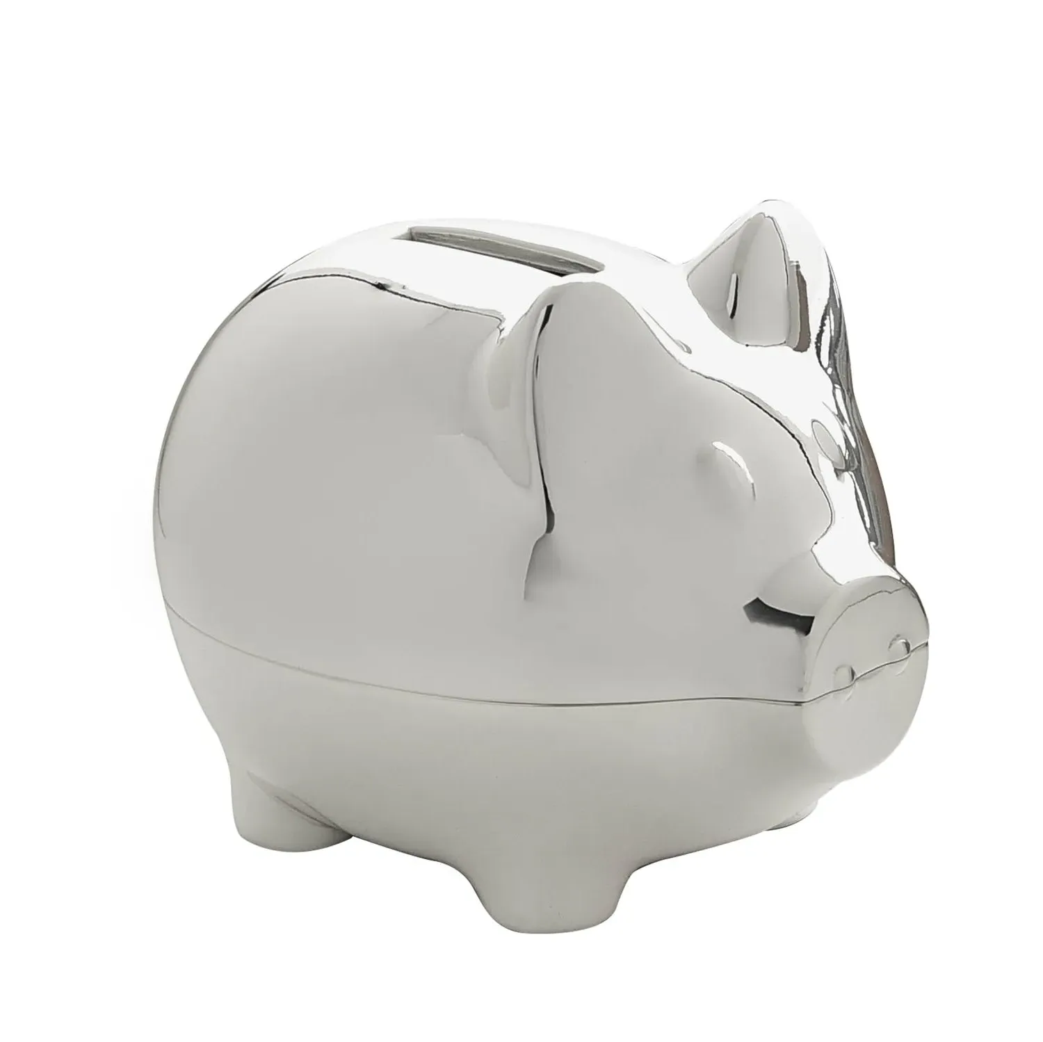 Bambino Silver Plated Piggy Money Box - Silver product