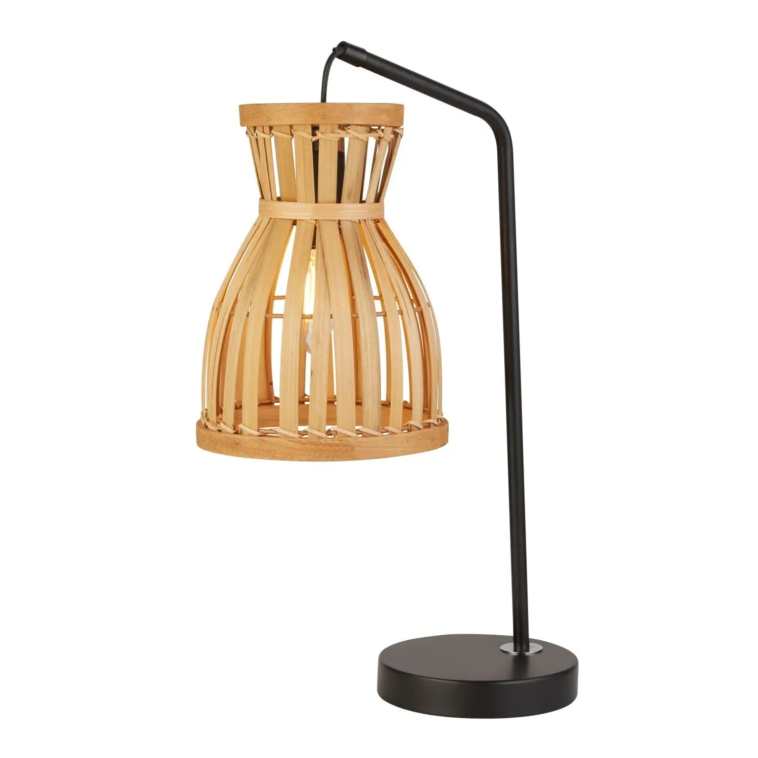 Bamboo Shade Table Lamp - Brown, Natural