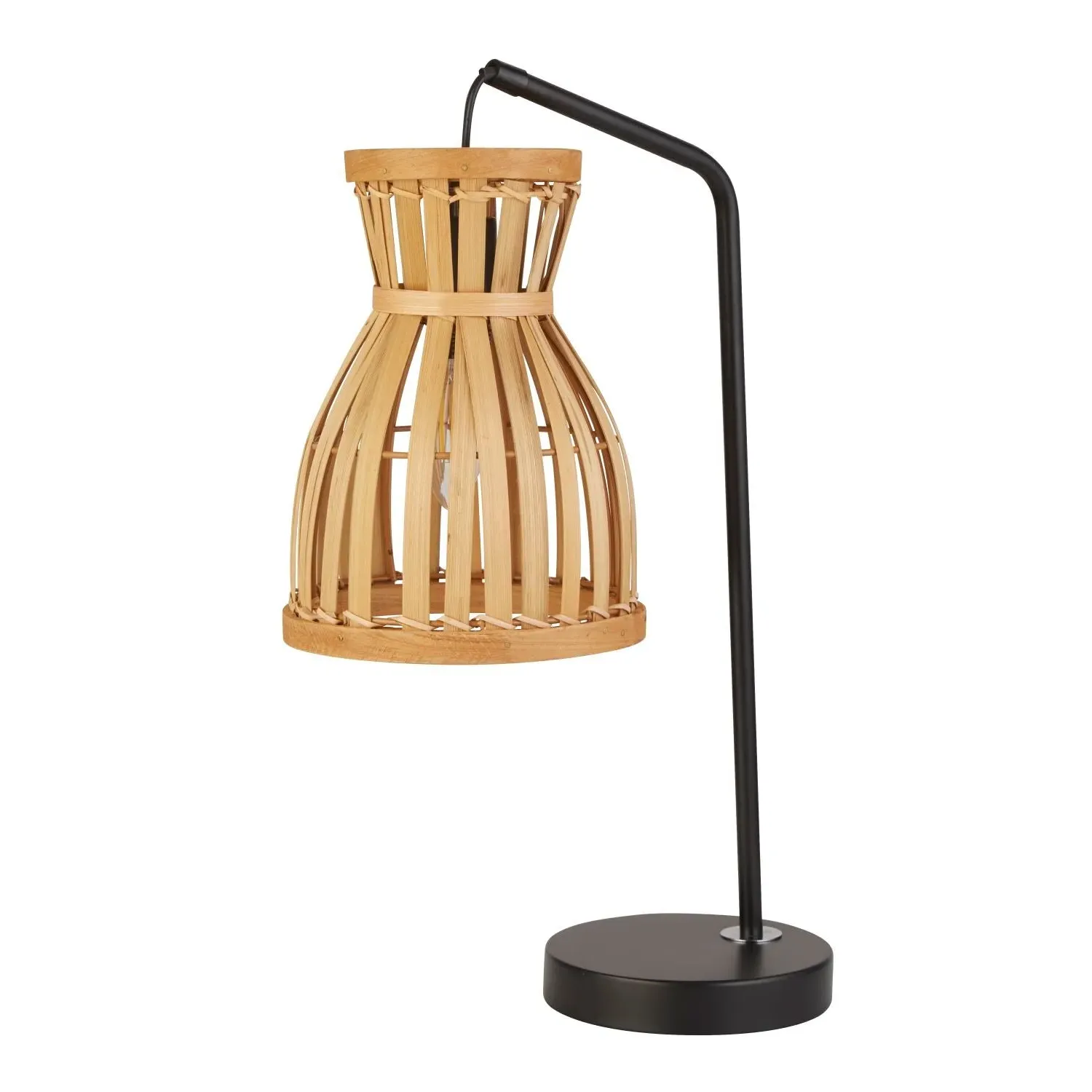 Bamboo Shade Table Lamp - Brown, Natural