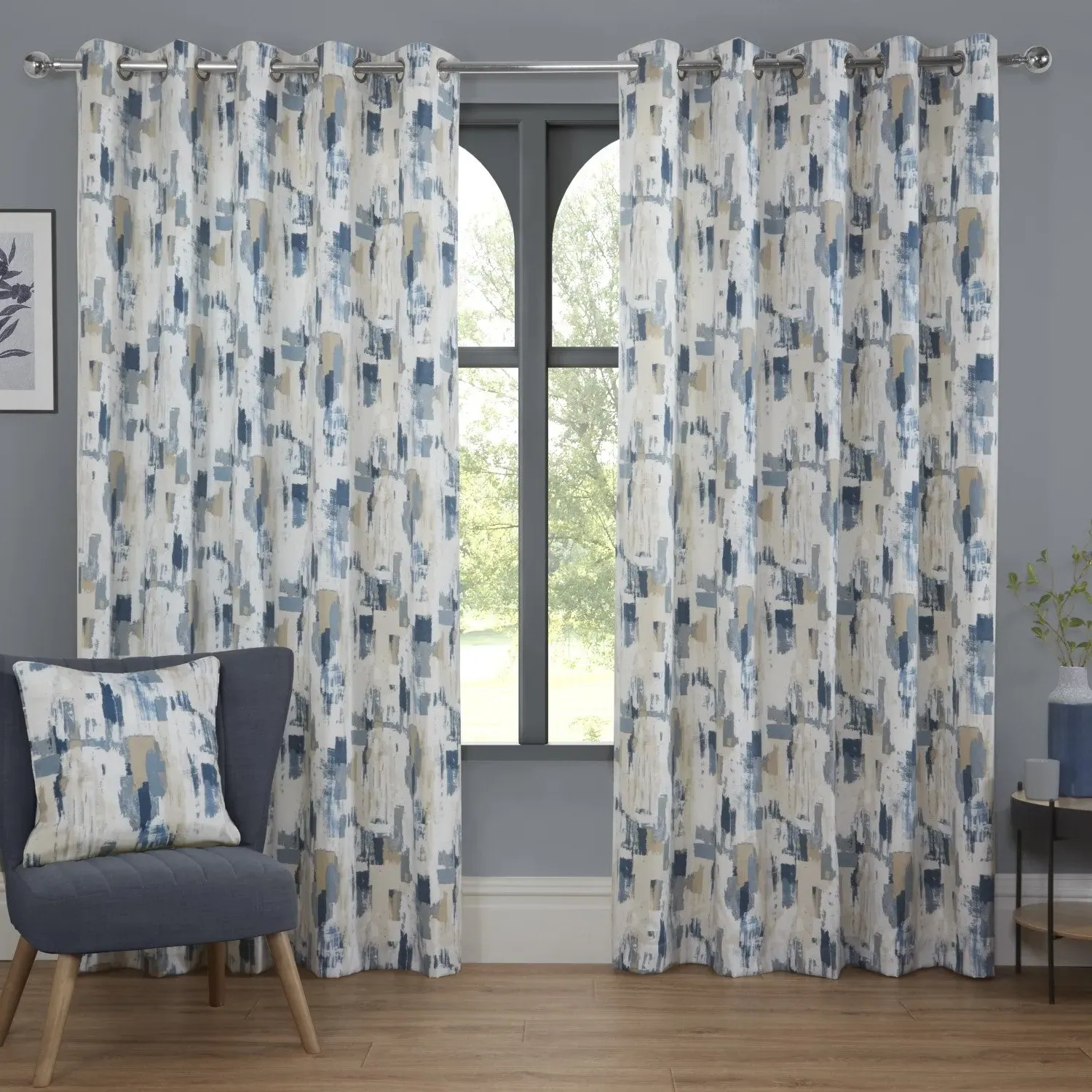 Bamford Eyelet Curtains - Cobalt Blue product